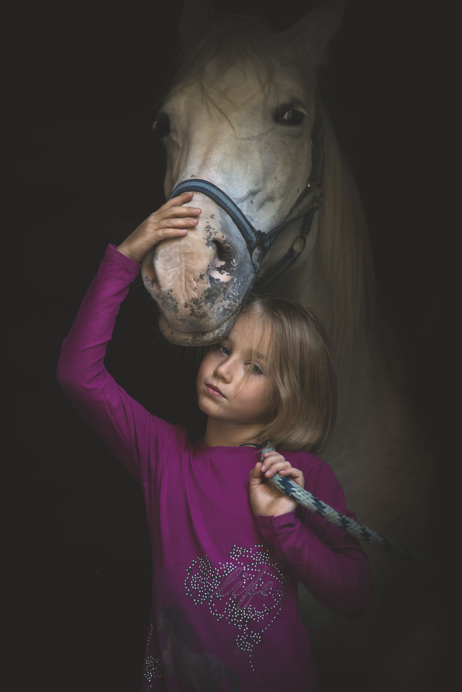 Nikon D800E sample photo. Horse, child, love photography