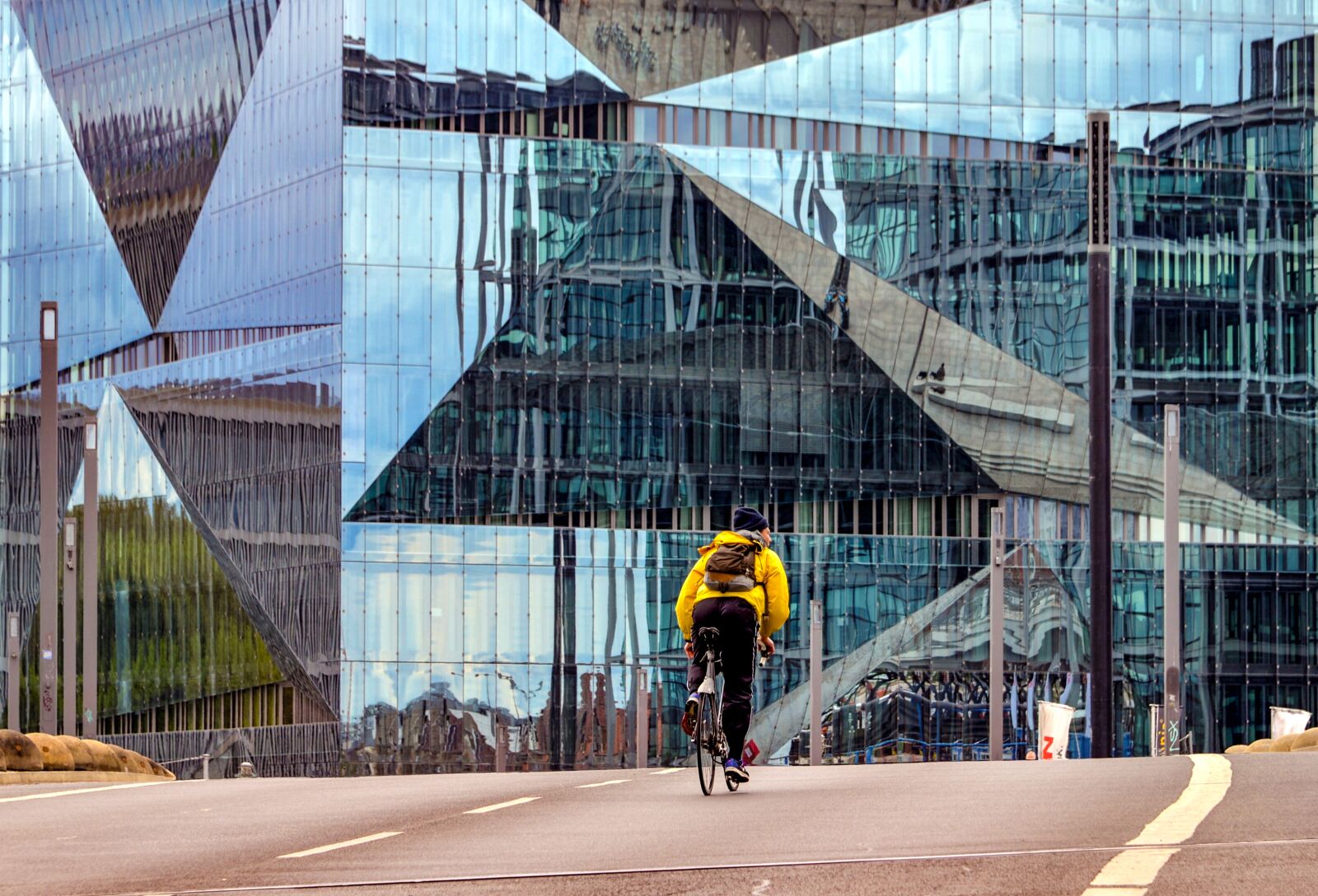 Nikon D610 sample photo. Cyclists, architecture, building photography