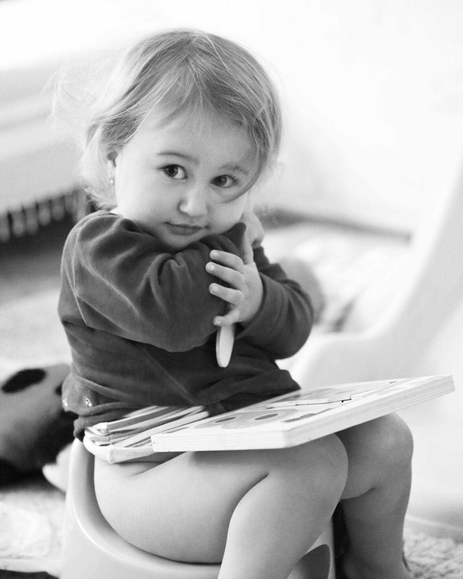 Canon EOS 5D Mark III sample photo. Kids, sweet, b w photography