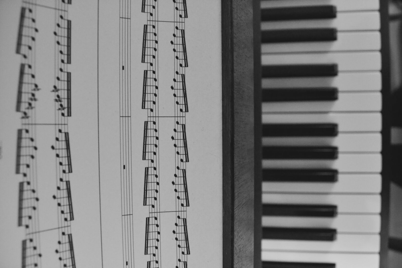 Nikon D3100 sample photo. Music, piano, sheets photography