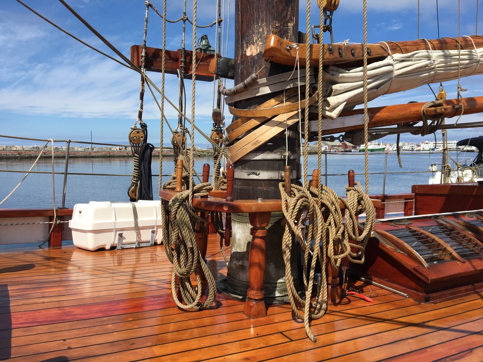 Apple iPhone 6s sample photo. Colin archer, boat, blue photography
