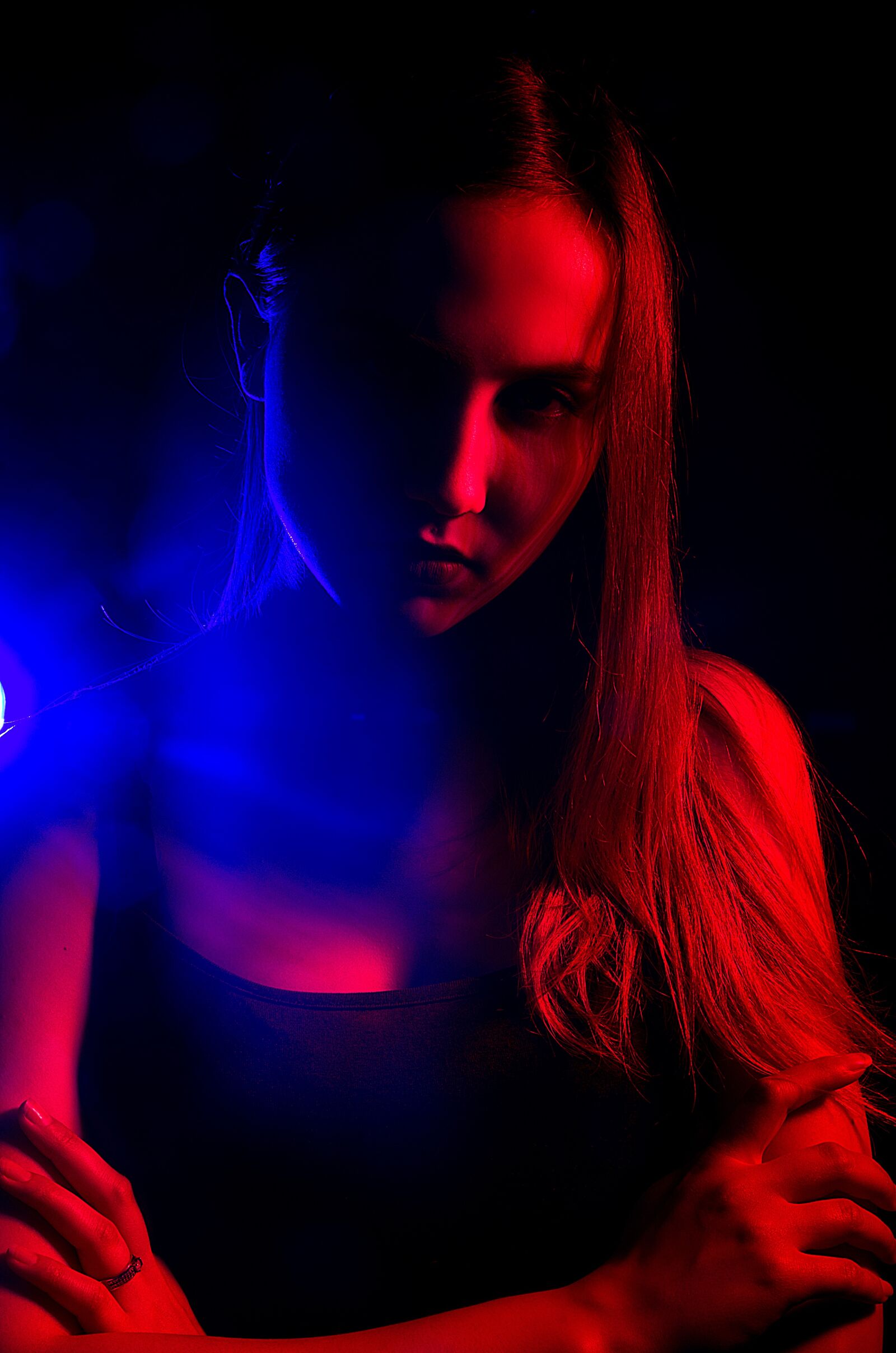 Nikon D7000 sample photo. Girl, portrait, blue photography