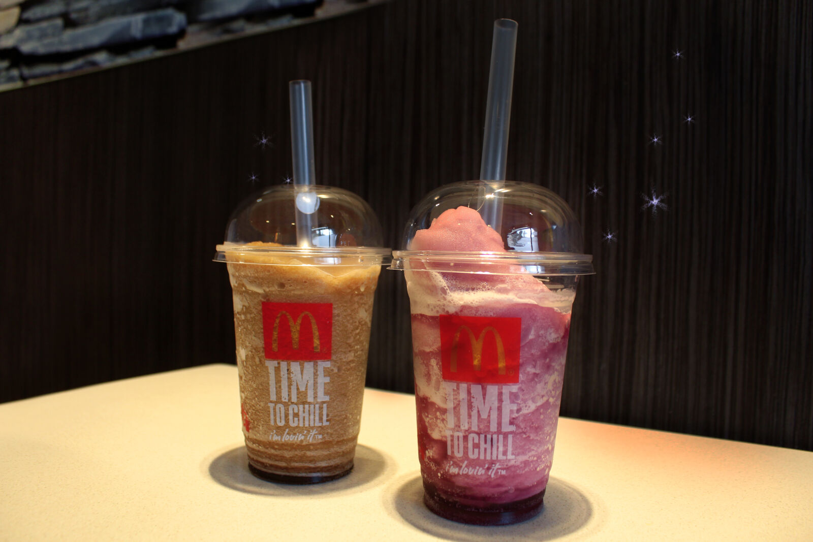 Canon EOS 1200D (EOS Rebel T5 / EOS Kiss X70 / EOS Hi) sample photo. Chill, mcdonald, slush, sparkles photography