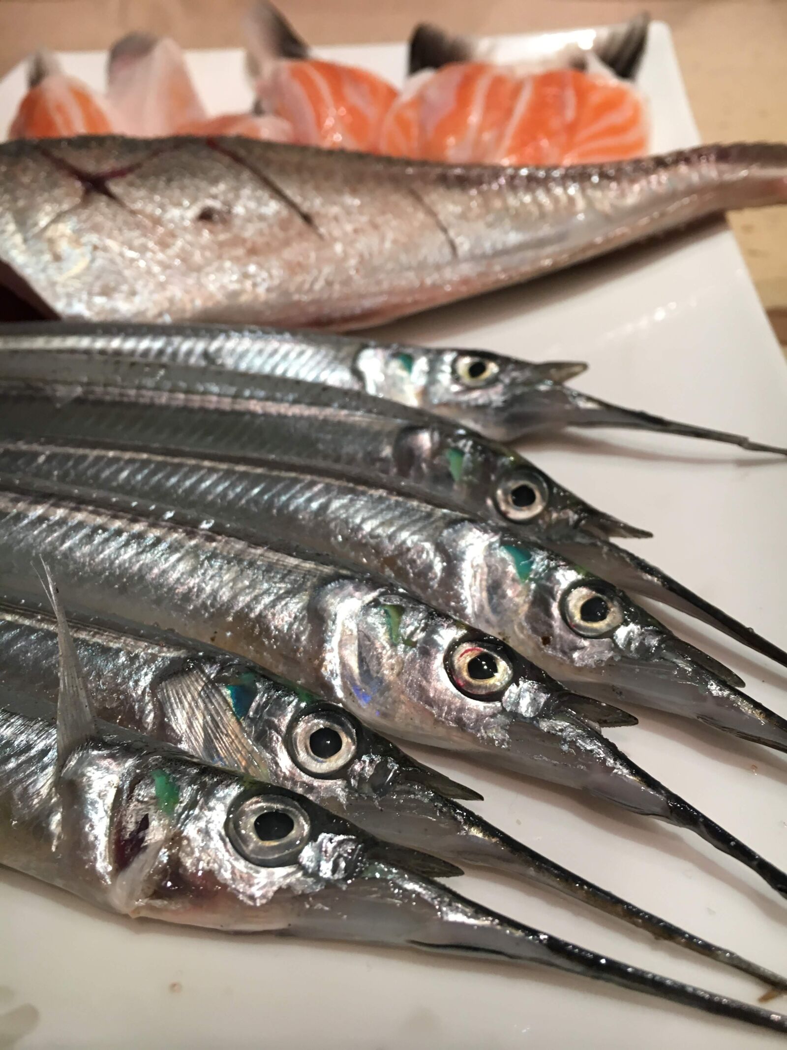 Apple iPhone 6s sample photo. Seafood, fish, garfish photography