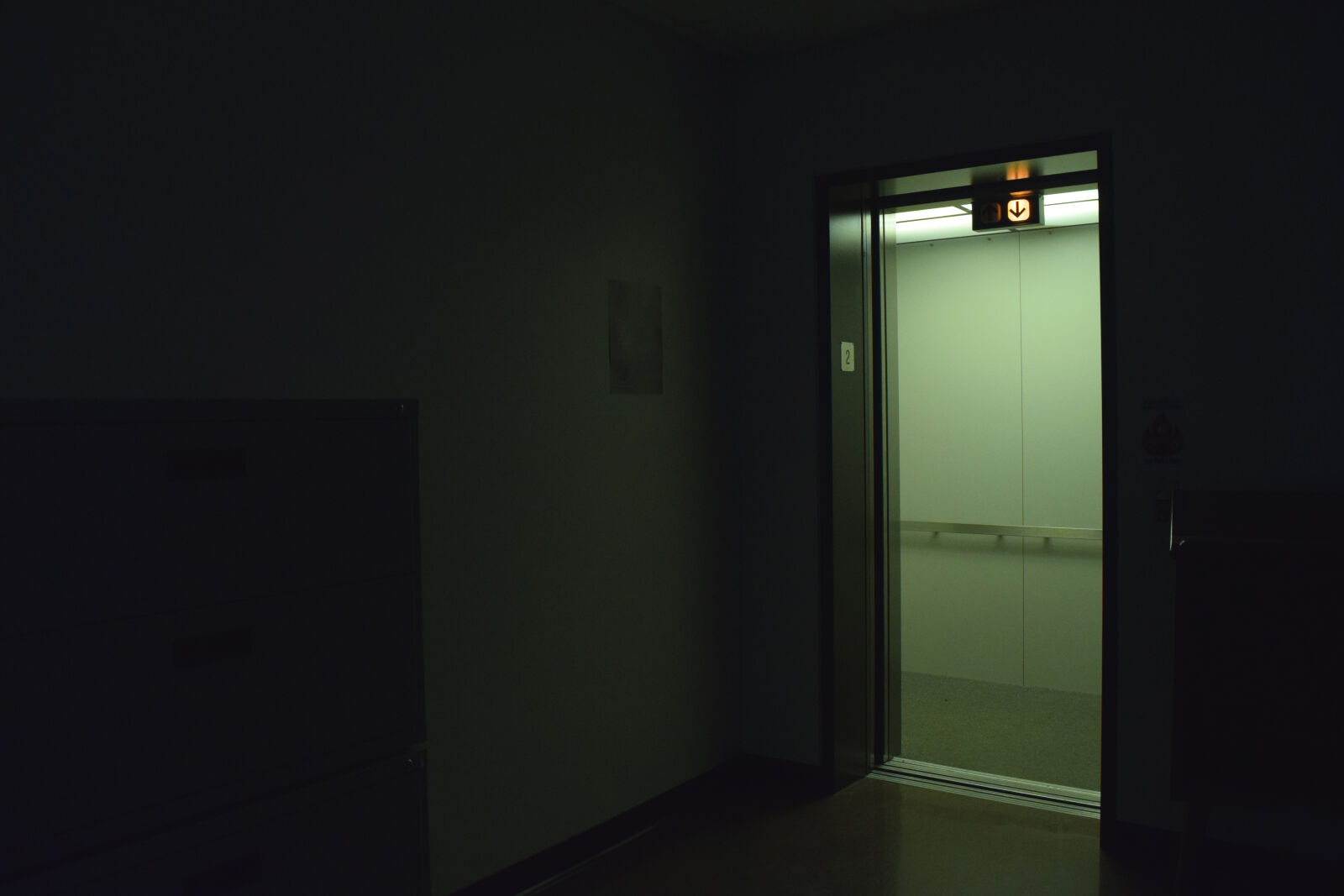 Nikon D3300 sample photo. Abandoned, creepy, door, elevator photography