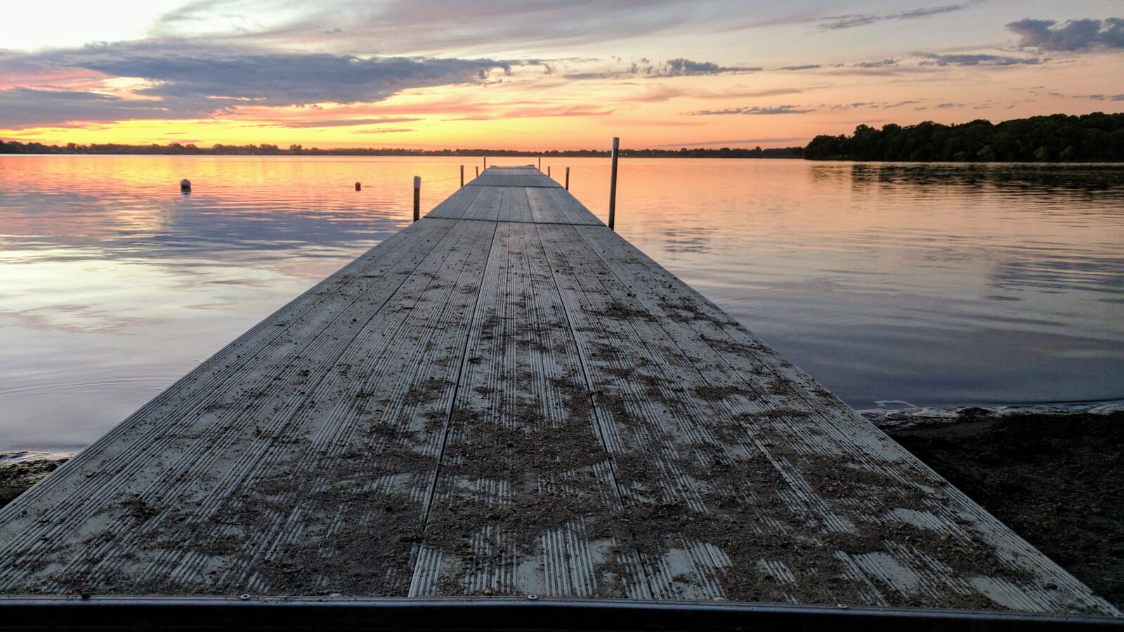 Google Pixel XL sample photo. Dock, lake, sunset photography