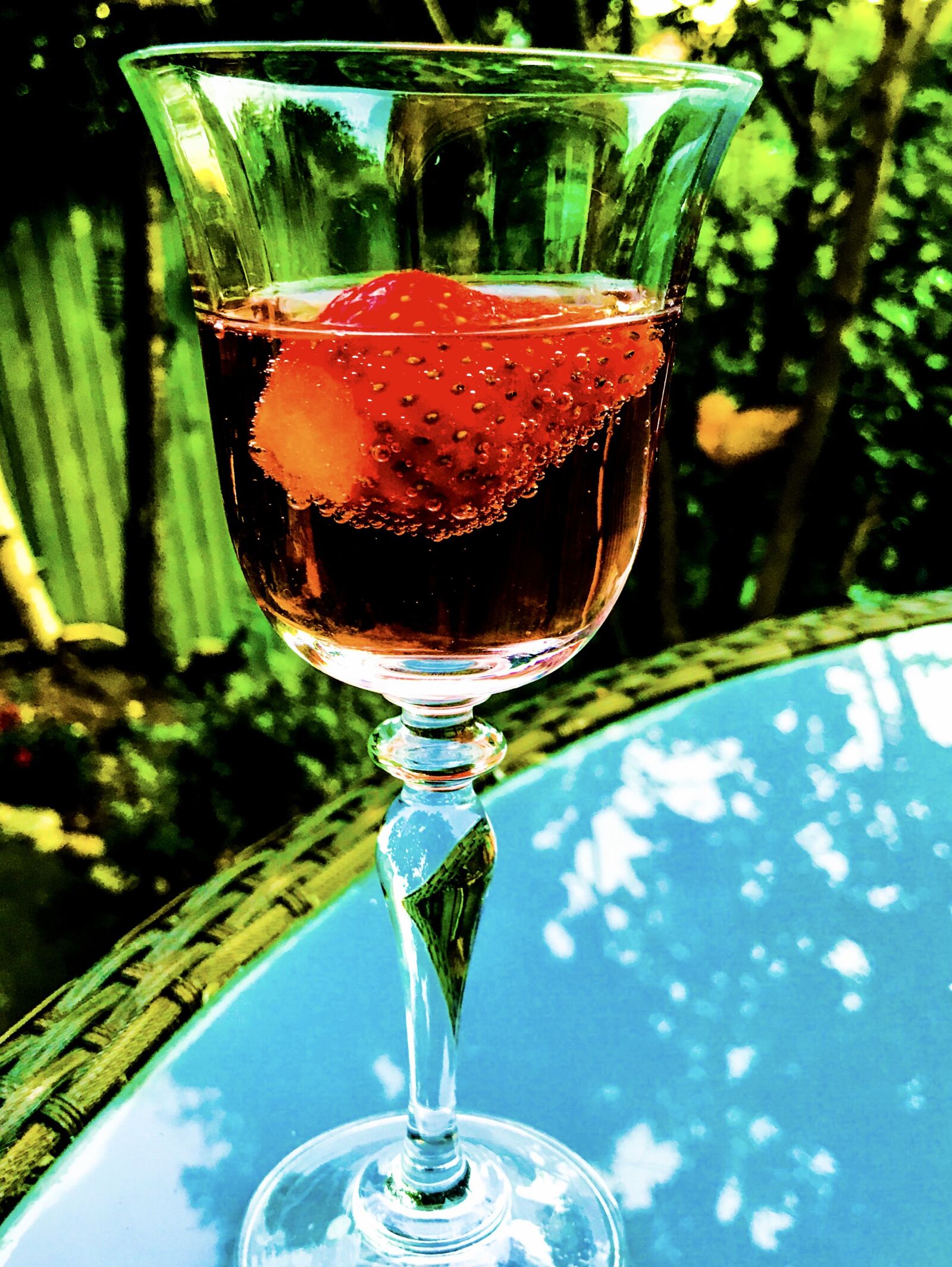 Apple iPhone 7 sample photo. Wine glass, champagne, rose photography