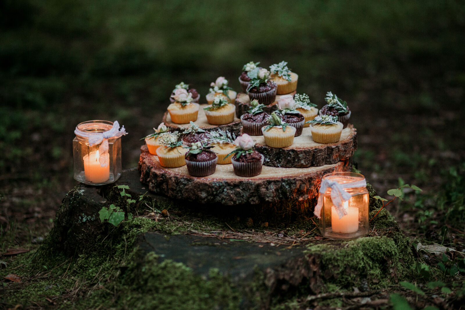 Canon EF 85mm F1.8 USM sample photo. Cupcakes, and, candles, on photography