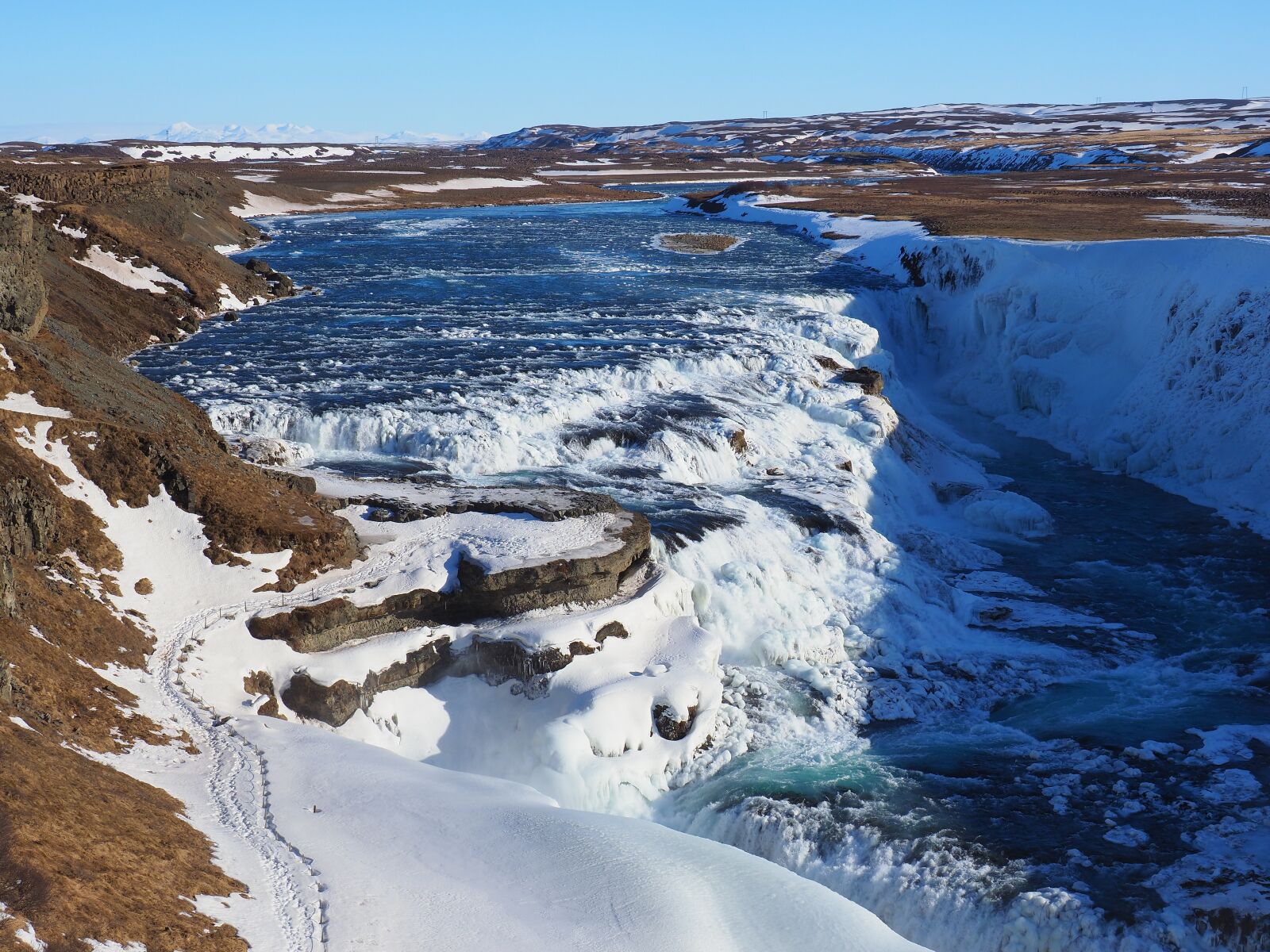 Olympus M.Zuiko Digital ED 12-100mm F4.0 IS Pro sample photo. Gullfoss, waterfall, river photography