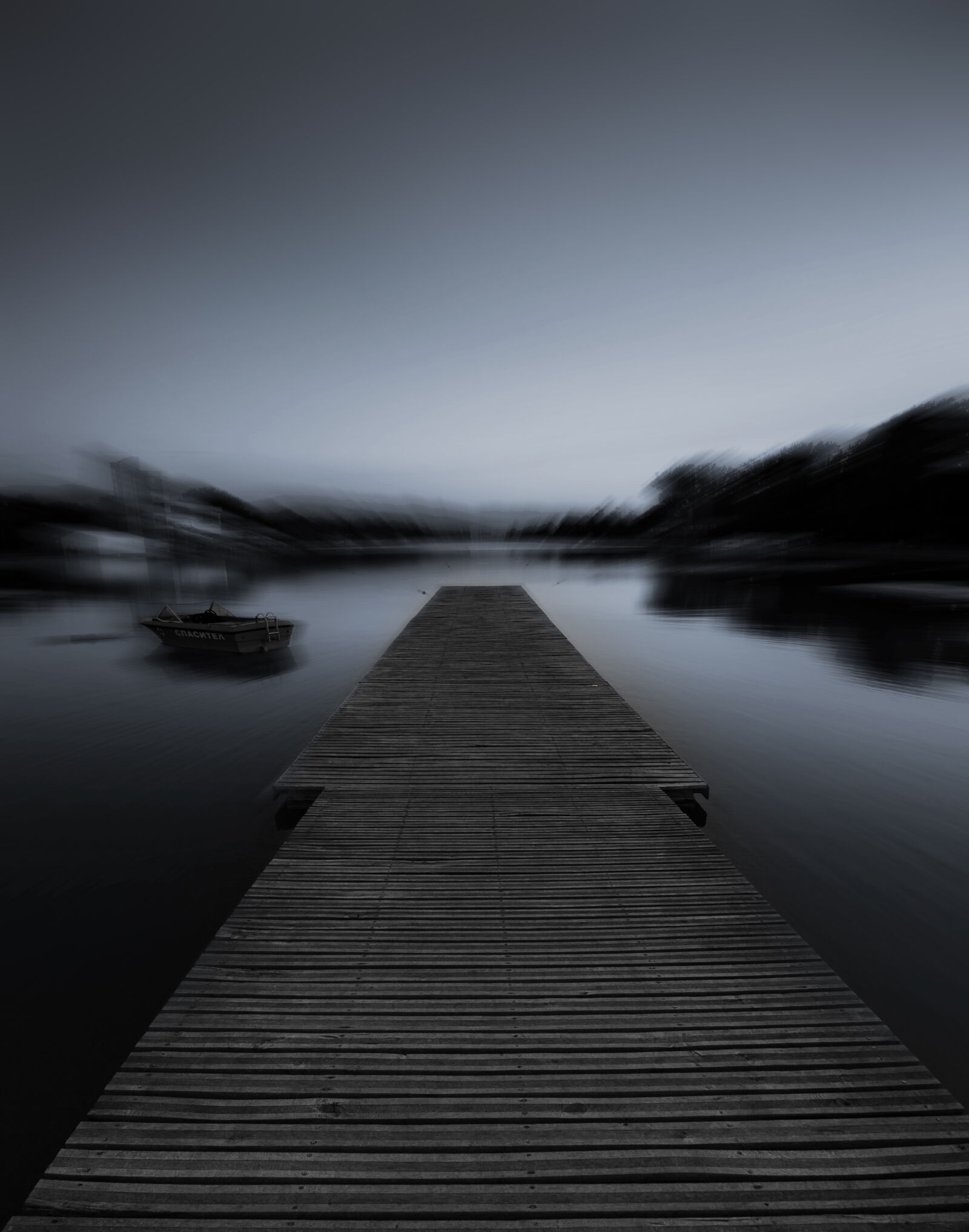 Tokina AT-X Pro 11-16mm F2.8 DX sample photo. Grayscale, photo, of, dock photography