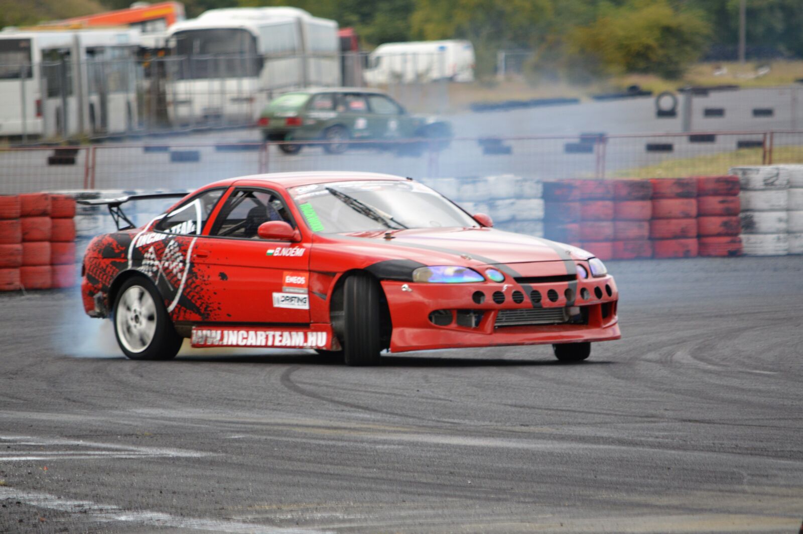 Nikon D3200 sample photo. Racing, smoke, burn rubber photography