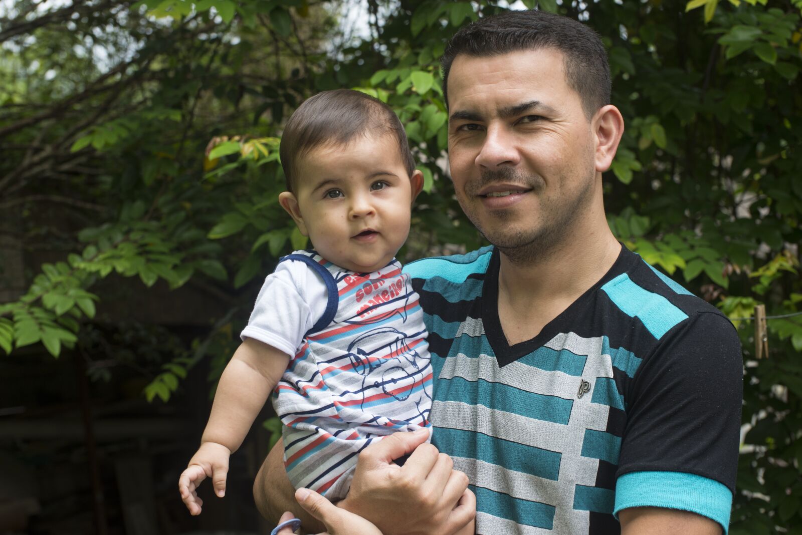 Nikon D610 sample photo. Father, son, baby photography