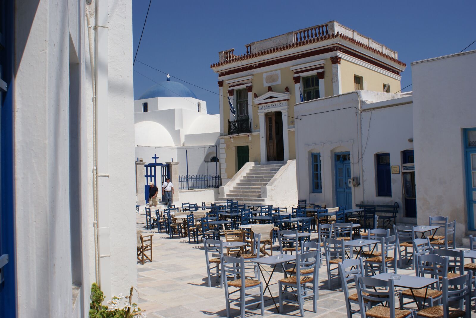 Sony Alpha DSLR-A200 sample photo. Town hall, cyclades, greece photography