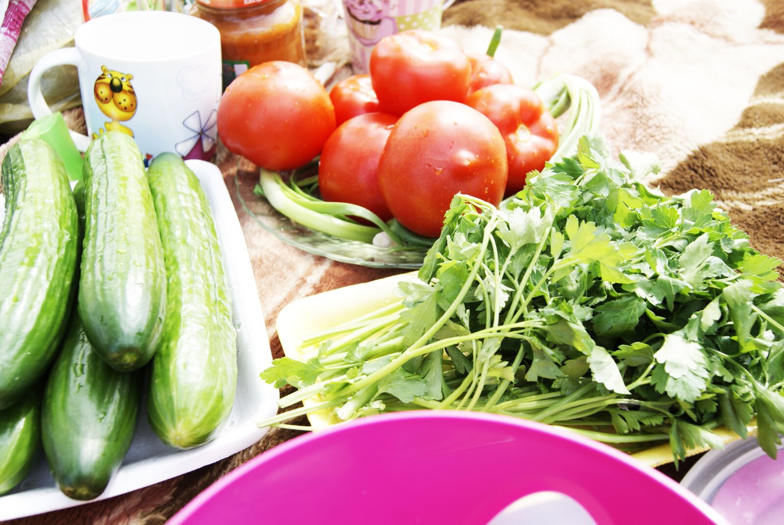 Sony Alpha DSLR-A230 sample photo. Summer, greens, tomatoes photography