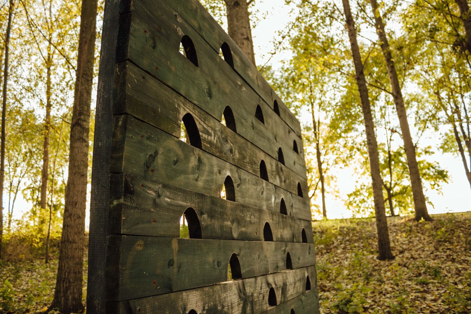 Canon EF-S 18-55mm F3.5-5.6 IS sample photo. Playground, carpentry, forest, handmade photography