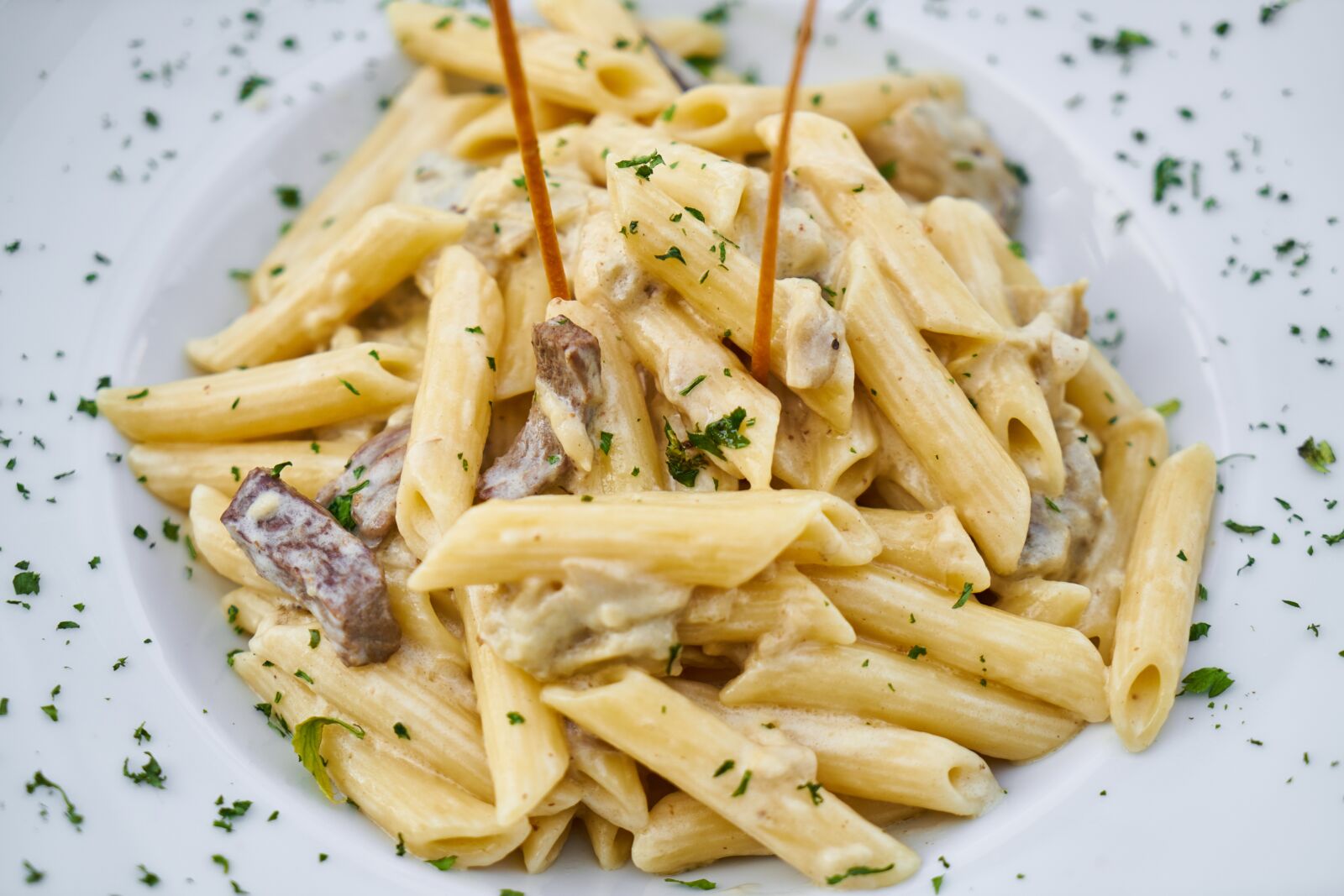 Sony a7R II sample photo. Pasta, dough, sauce photography