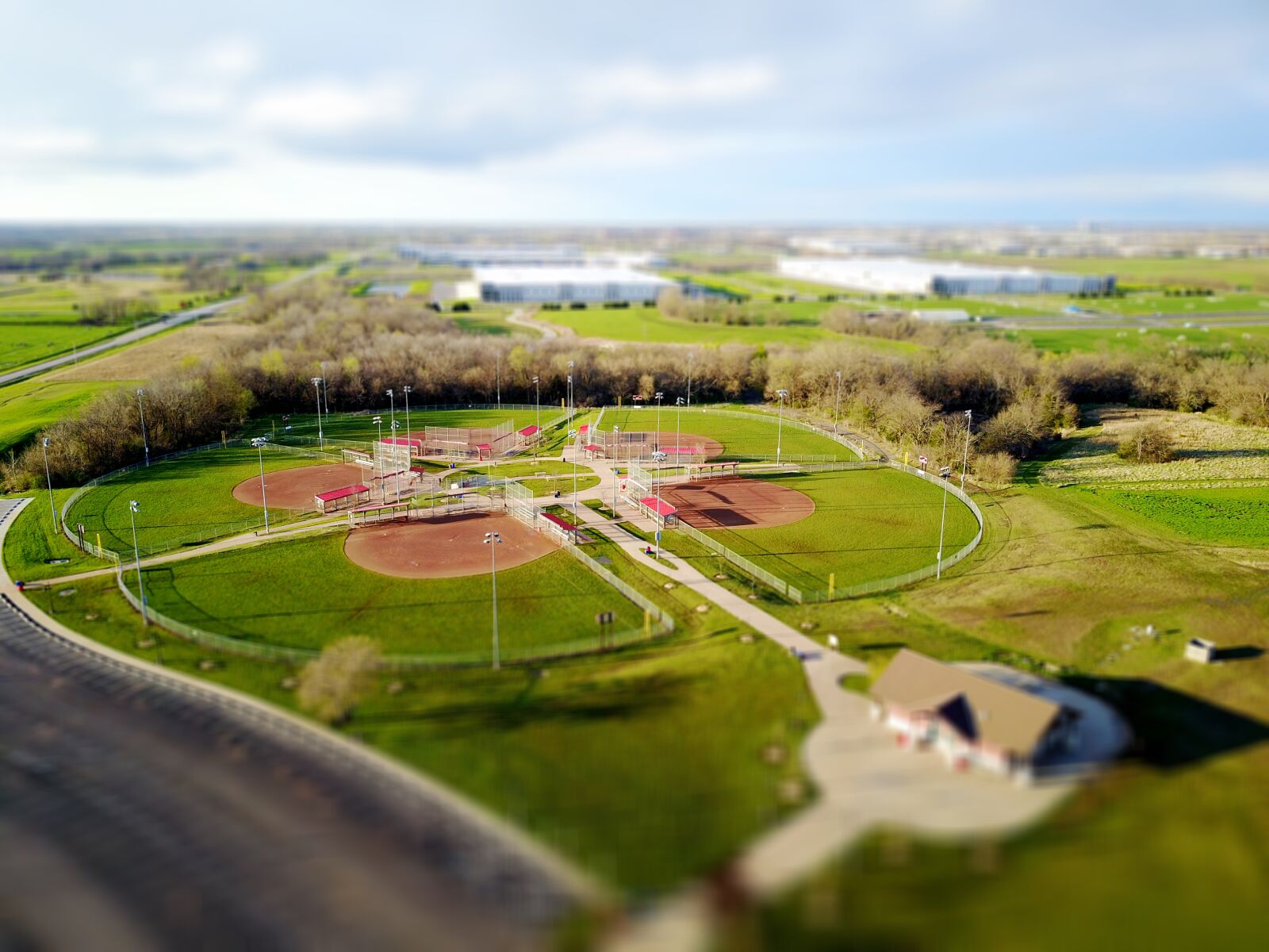 DJI FC220 sample photo. Aerial, softball photography