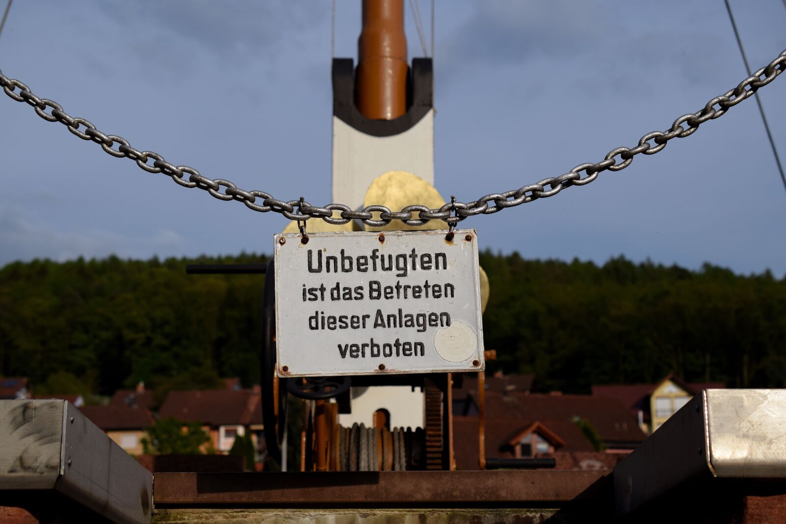 Nikon D5300 sample photo. Warnschild, blue sky, ship photography