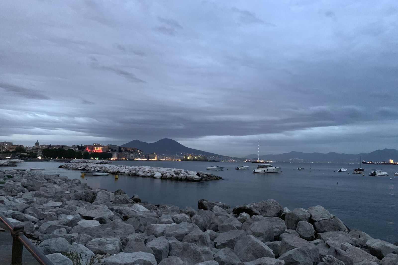 iPhone XS Max back dual camera 4.25mm f/1.8 sample photo. Naples, vesuvius, sea photography