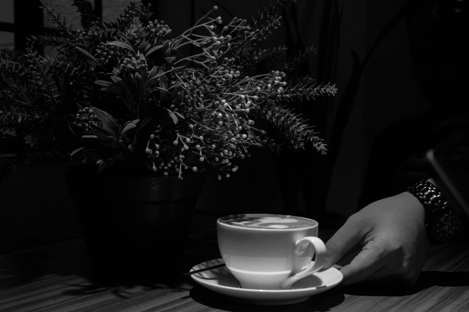 Nikon D7100 sample photo. Coffee, black and white photography