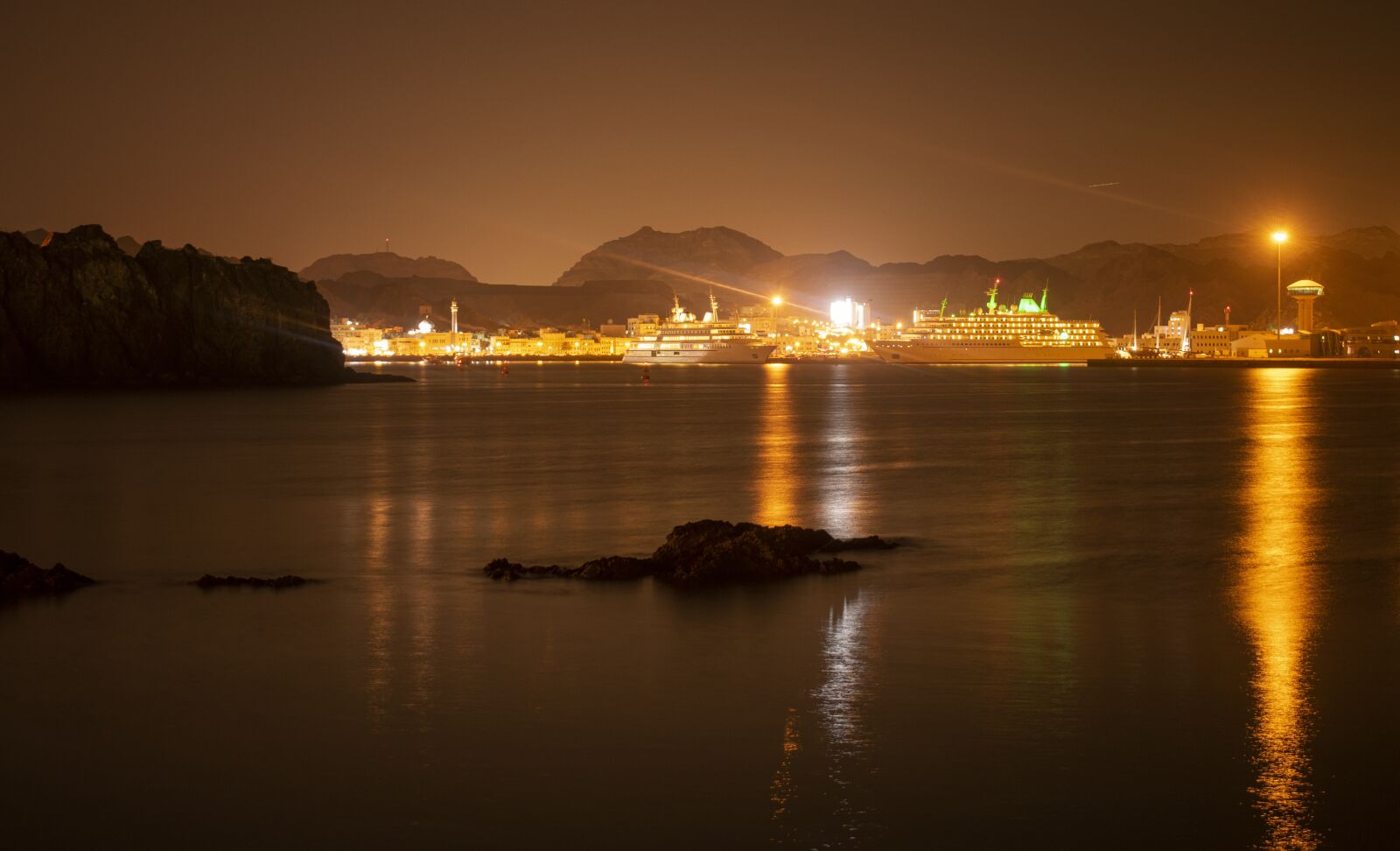 Nikon D3300 sample photo. Night, ship, ocean photography