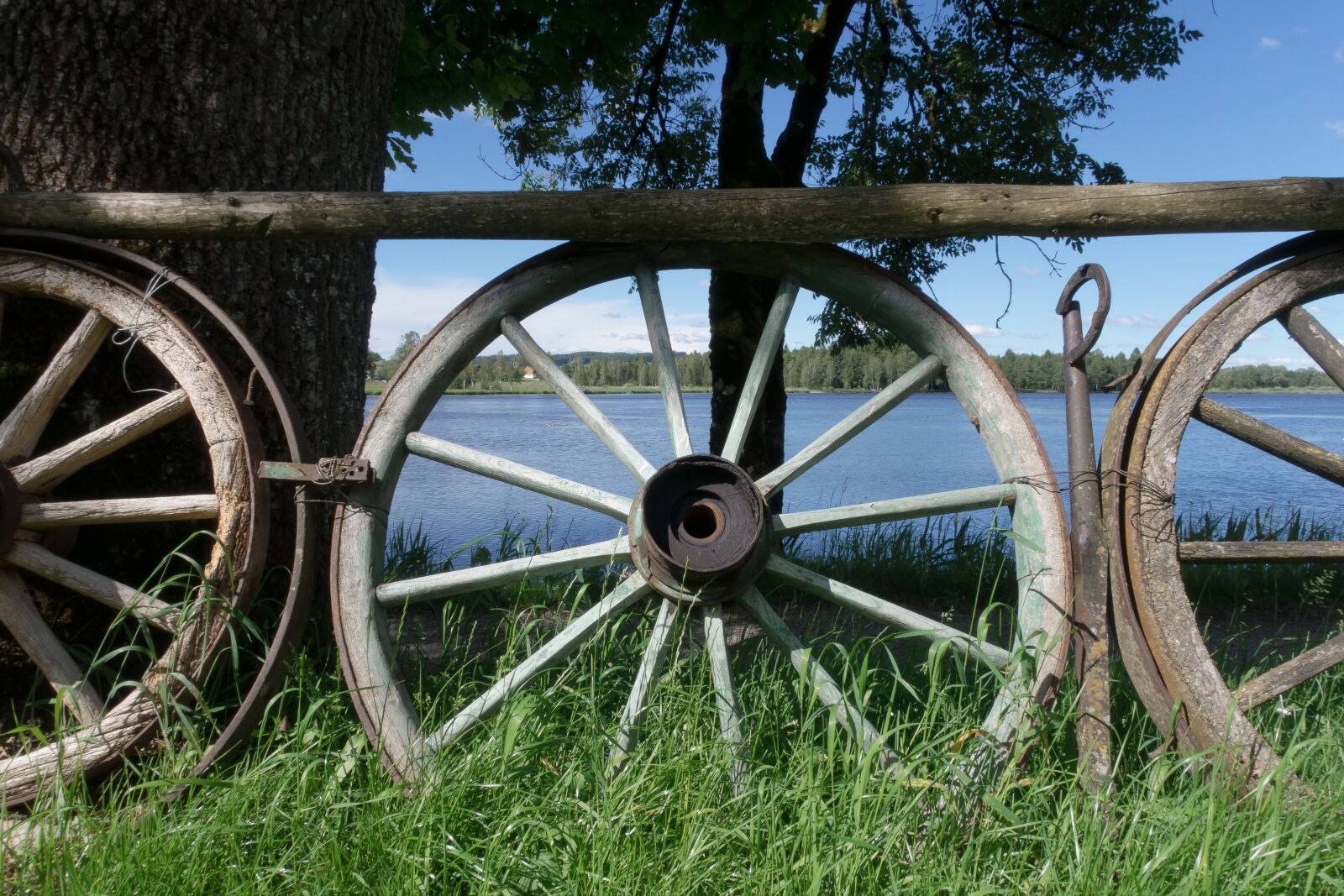 Sony Cyber-shot DSC-RX100 III sample photo. Wheel, wooden wheel, wagon photography