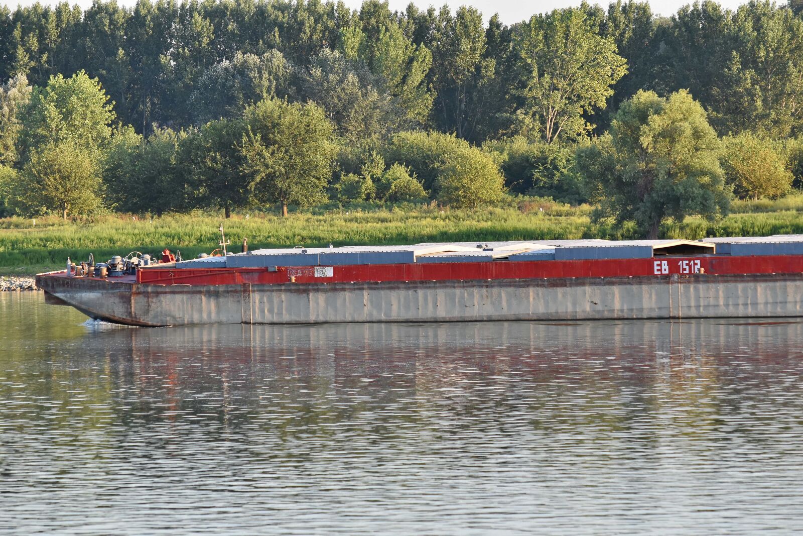 Nikon D5500 sample photo. Barge, cargo ship, river photography