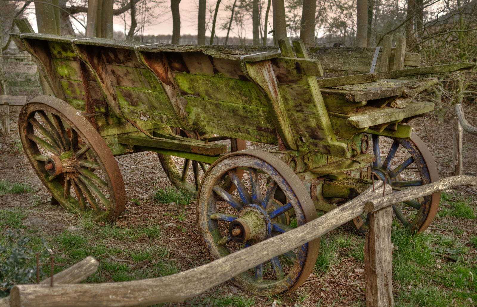 Sony SLT-A58 + Sony DT 35mm F1.8 SAM sample photo. Antique, cart, fence, old photography