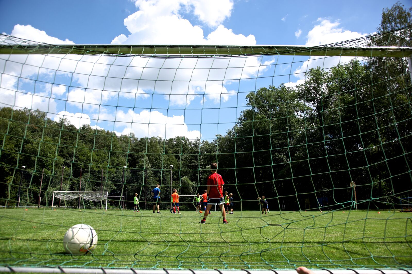Canon EOS 5D Mark II sample photo. Gate, goal, football photography