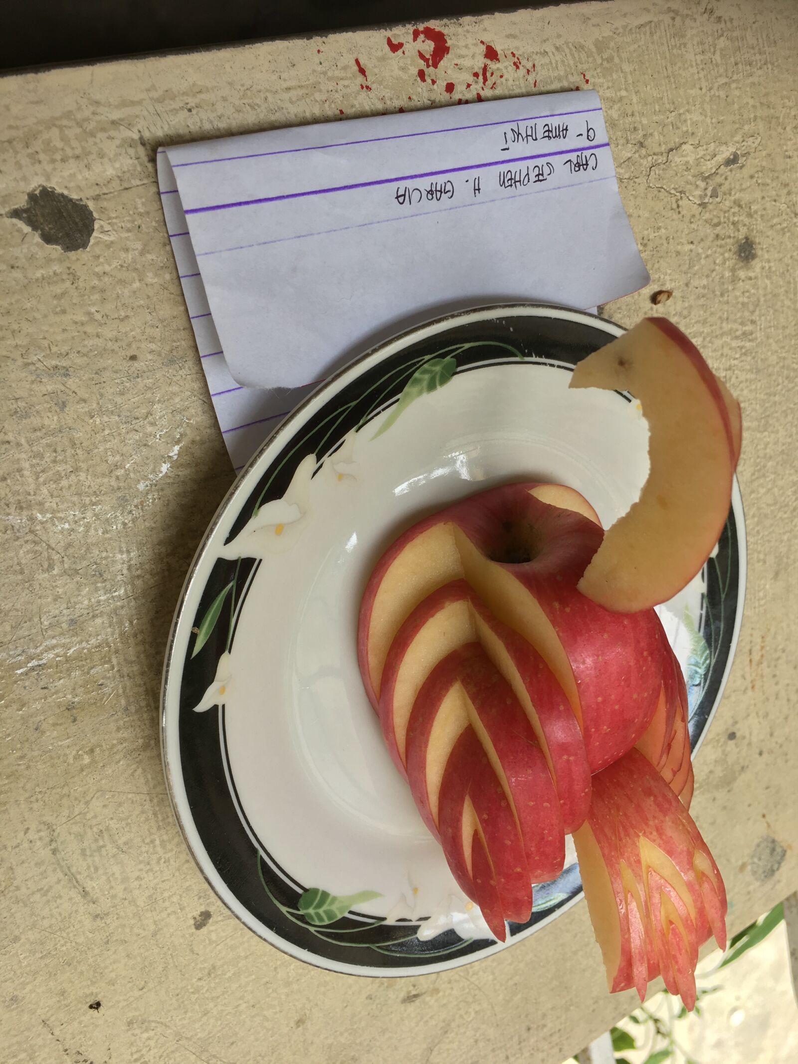 iPhone 6s Plus back camera 4.15mm f/2.2 sample photo. Appl, fruit, carving photography