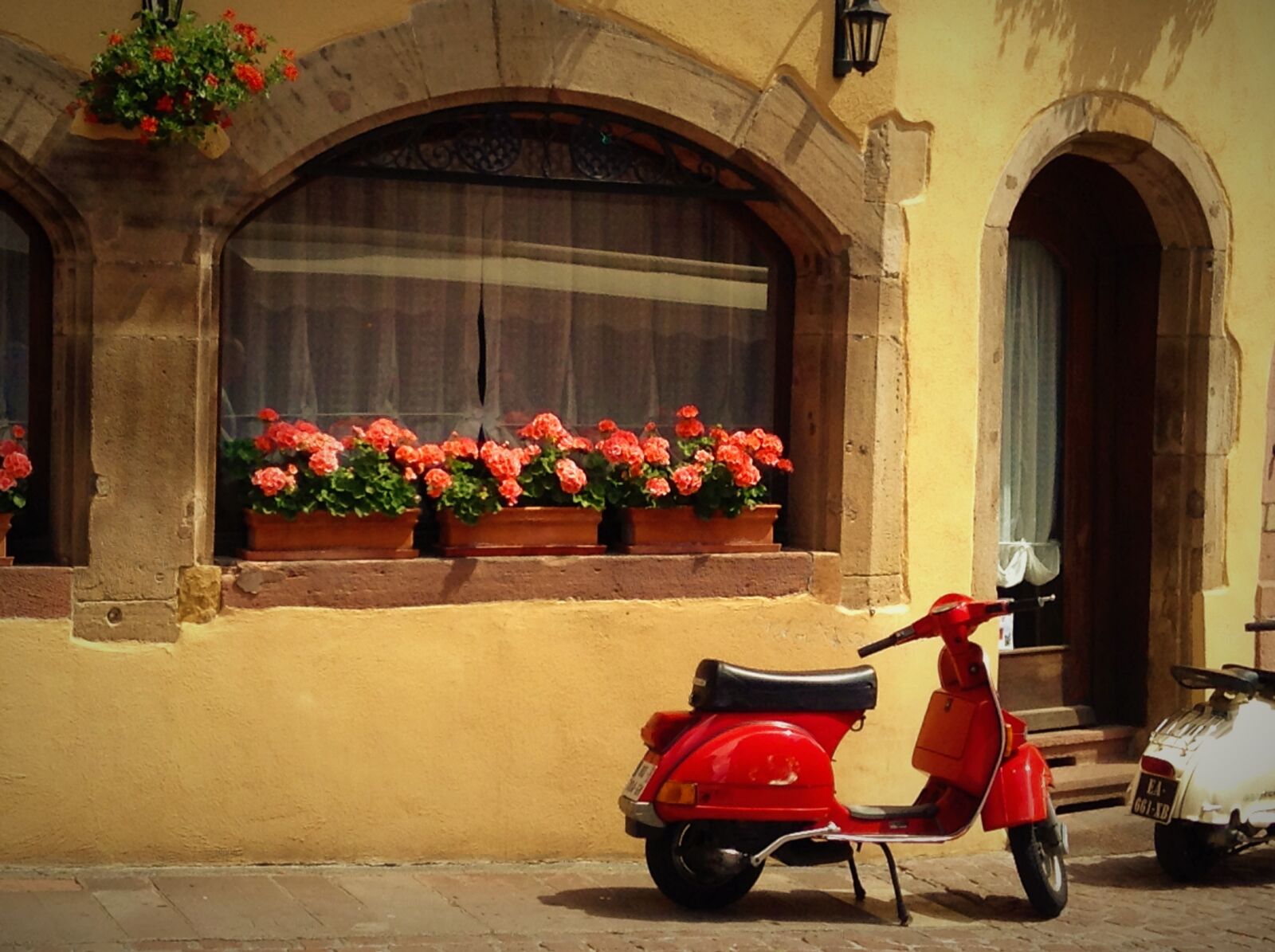 Apple iPod touch sample photo. French, window, red scooter photography