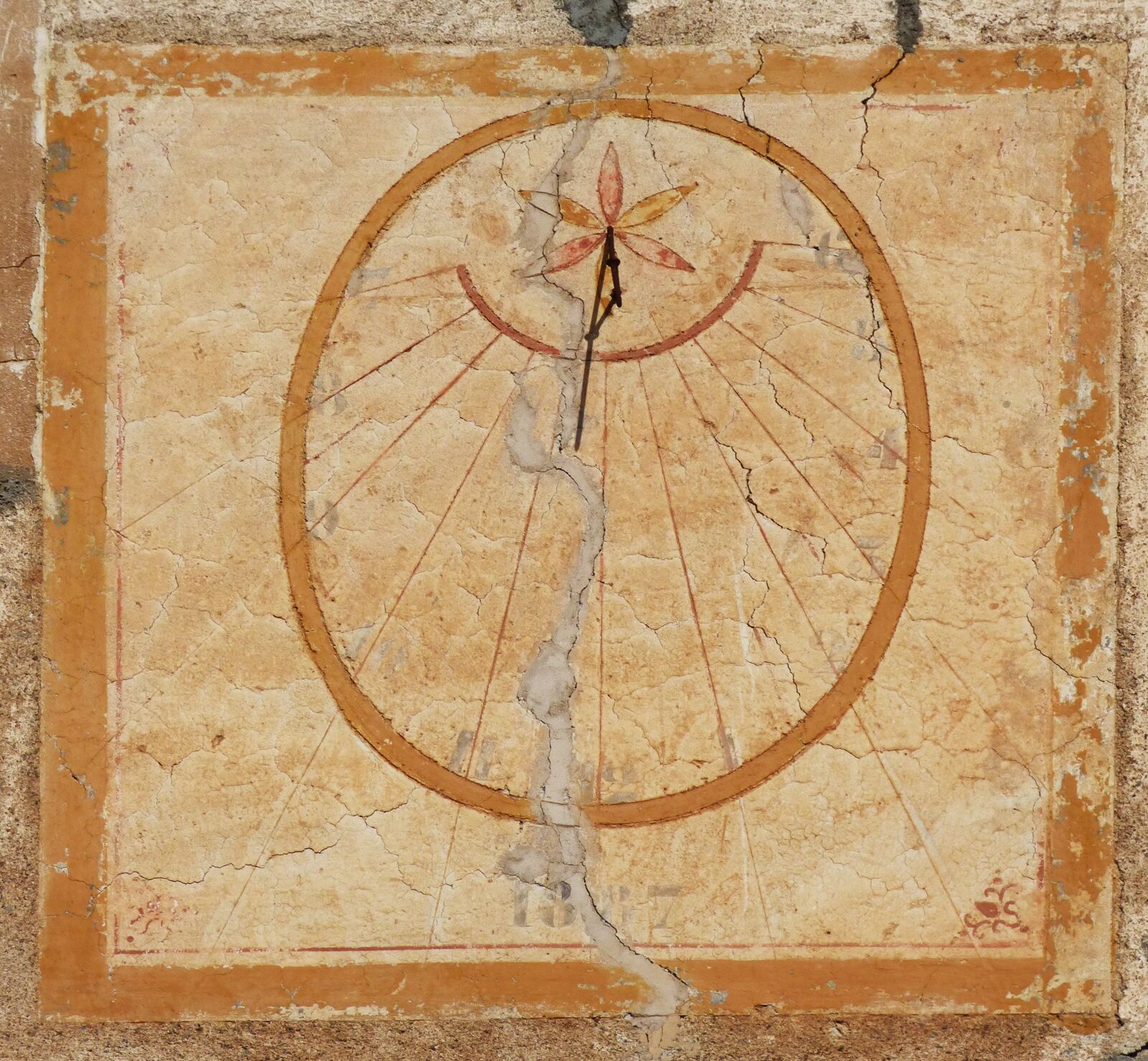 Panasonic Lumix DMC-FZ70 sample photo. Sundial, old, wall photography