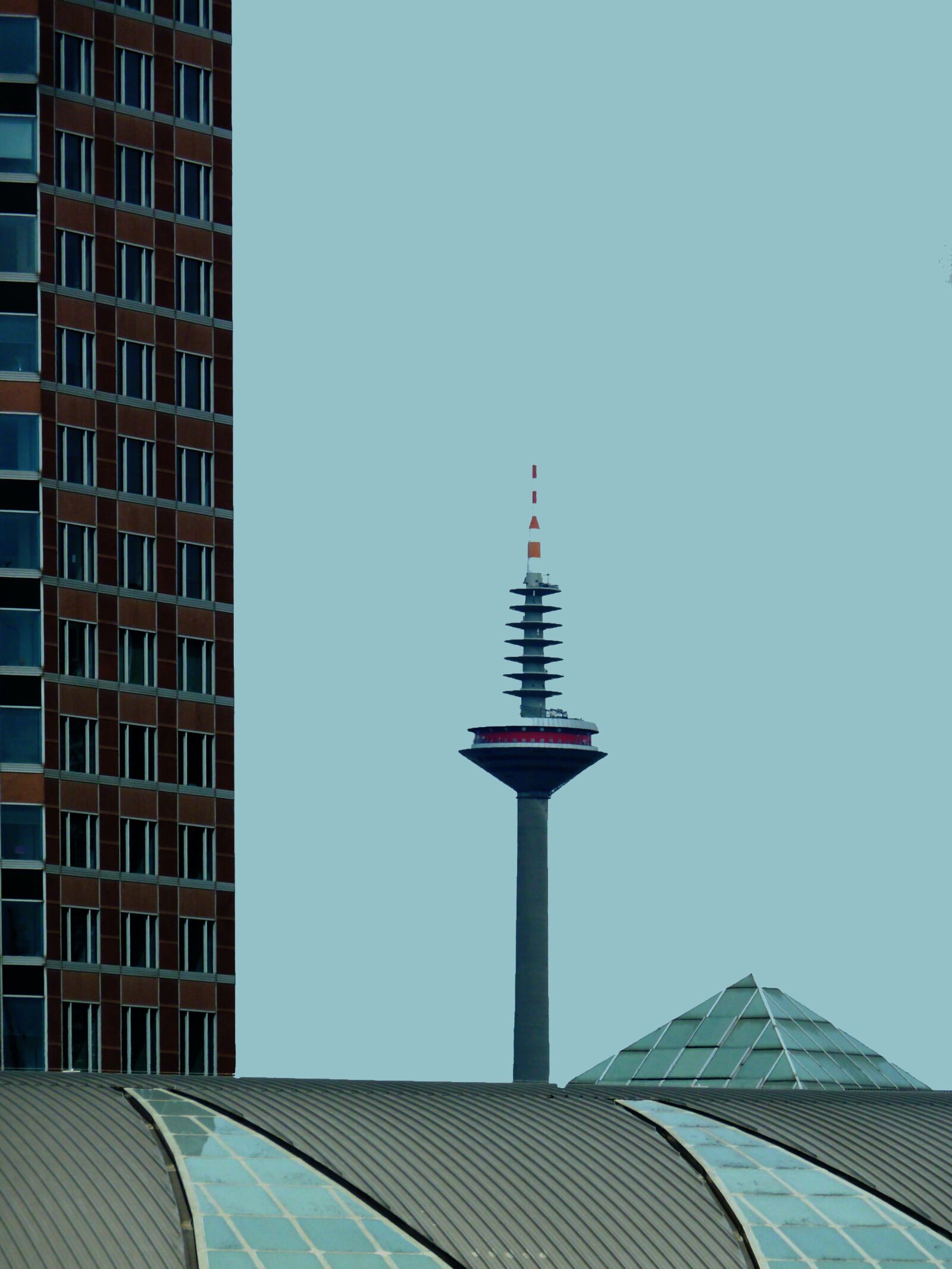 Panasonic DMC-TZ7 sample photo. Skyscraper, window, frankfurt photography
