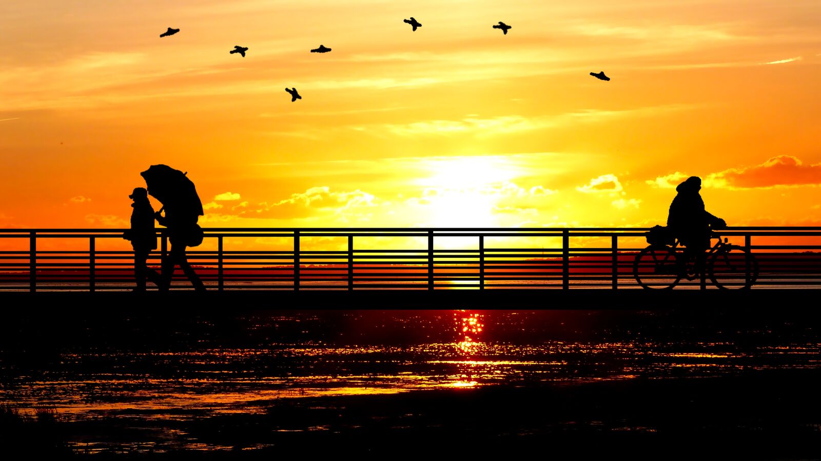 Panasonic Lumix DMC-FZ200 sample photo. Sunset, bridge, people photography