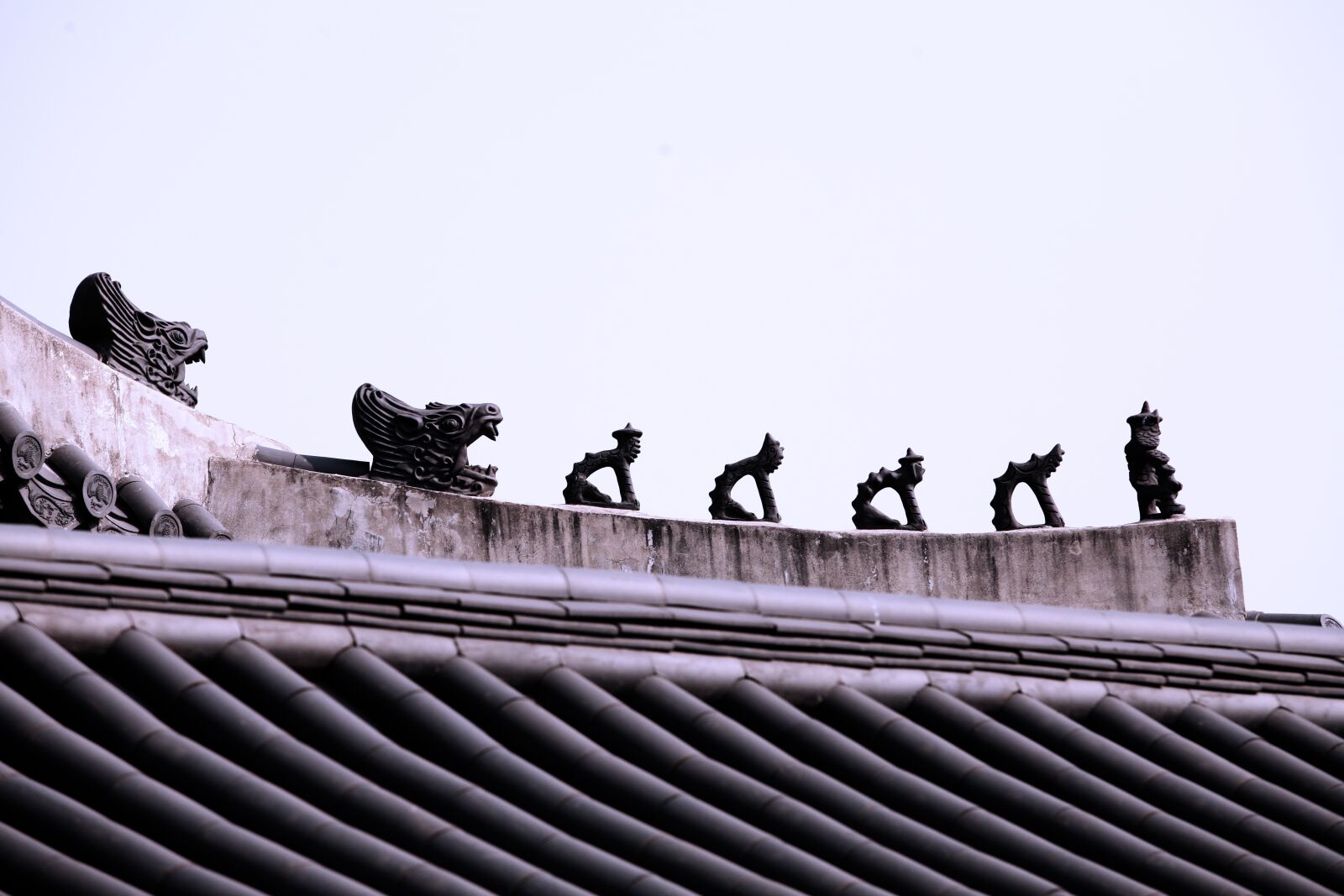 Canon EOS 5D sample photo. Gyeongbok palace, roof, sculpture photography