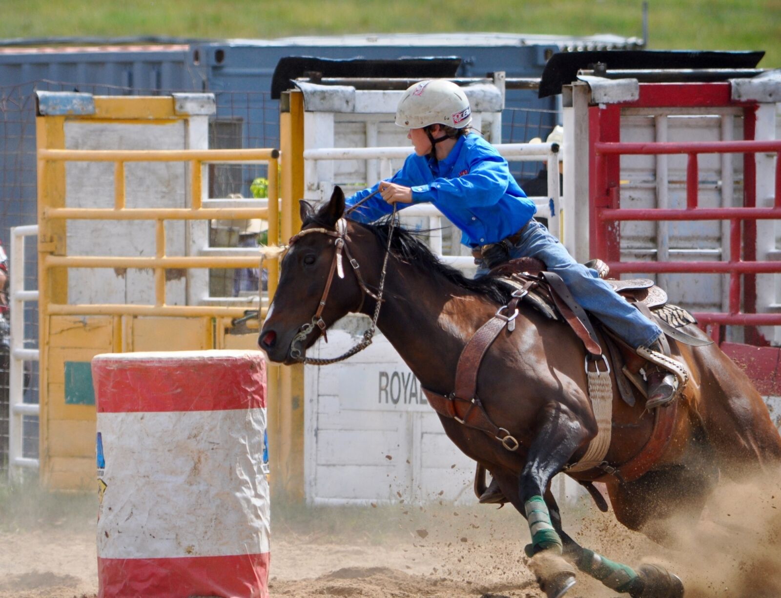 Nikon D5000 sample photo. Rodeo, barrel racing, woman photography