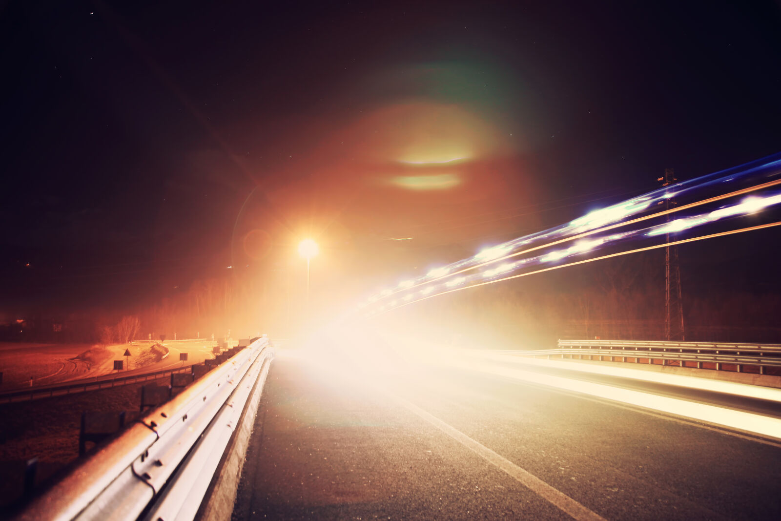 Canon EF 24-105mm F4L IS USM sample photo. Autobahn, highway, lights, motorway photography