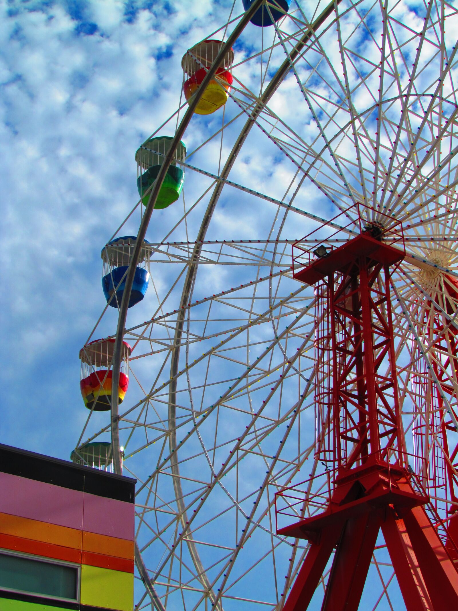 Canon PowerShot SX30 IS sample photo. Ferris wheel, clouds, amusement photography