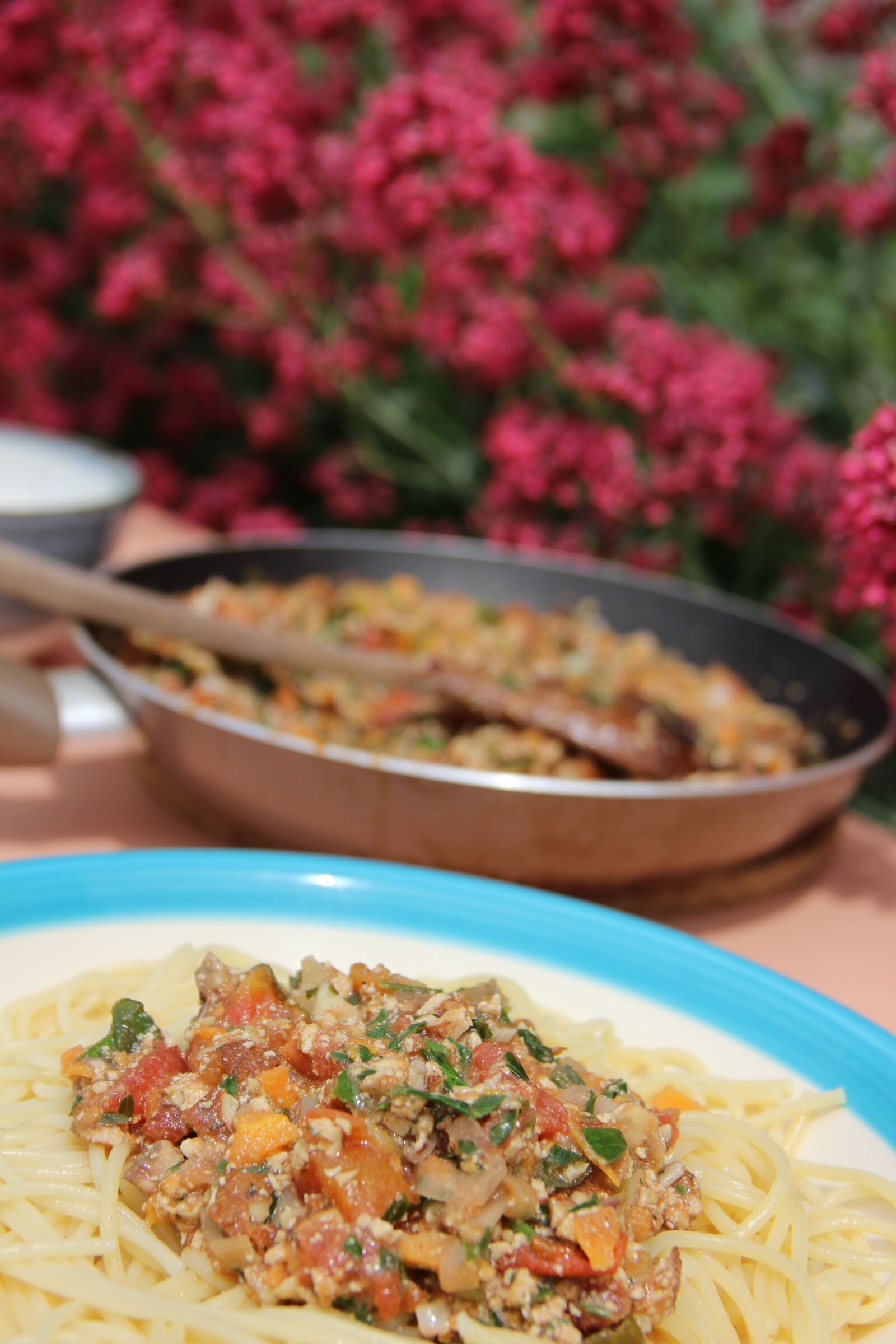 Canon EF-S 18-135mm F3.5-5.6 IS sample photo. Vegetarian, cook, spaghetti photography