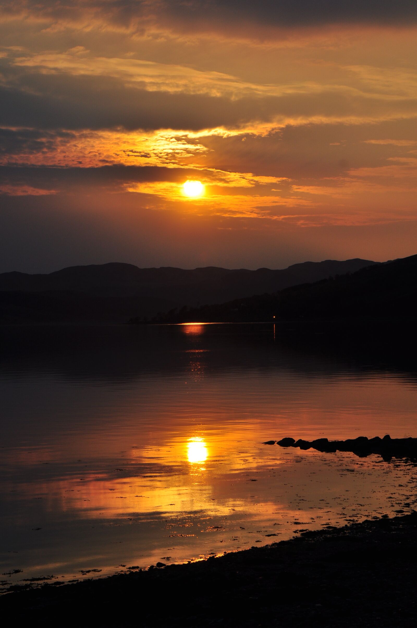 Nikon D90 sample photo. Loch striven, sunset, reflection photography