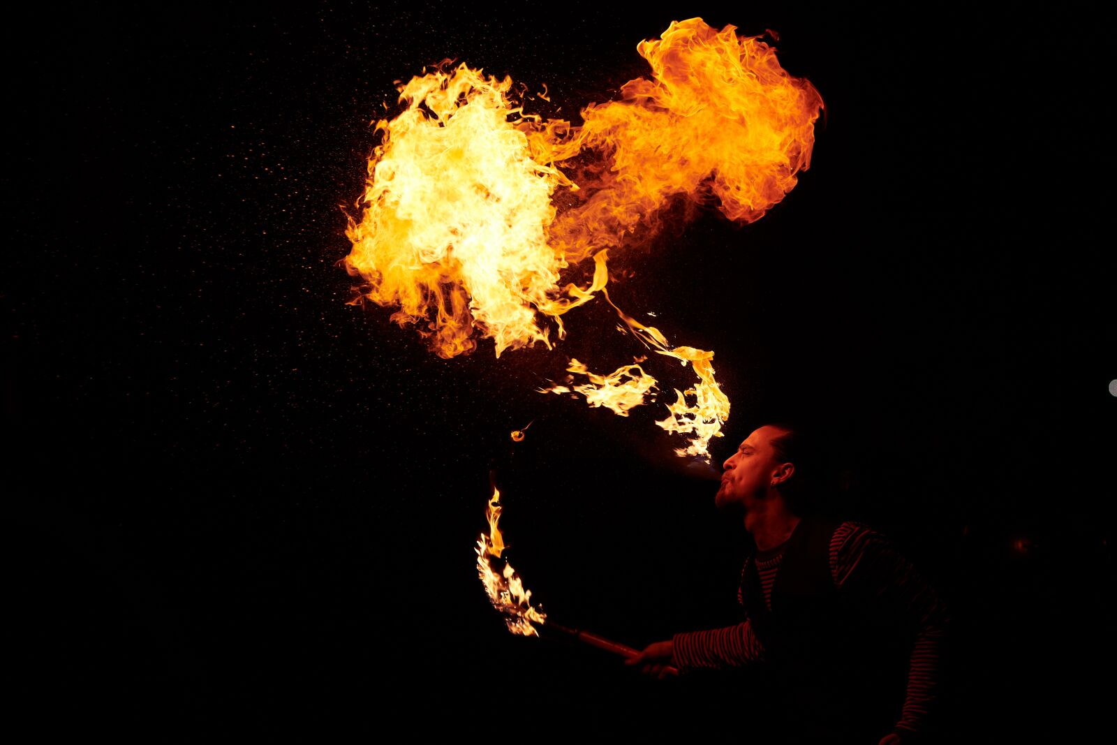 Nikon D850 sample photo. Fire eaters, carnival, culture photography