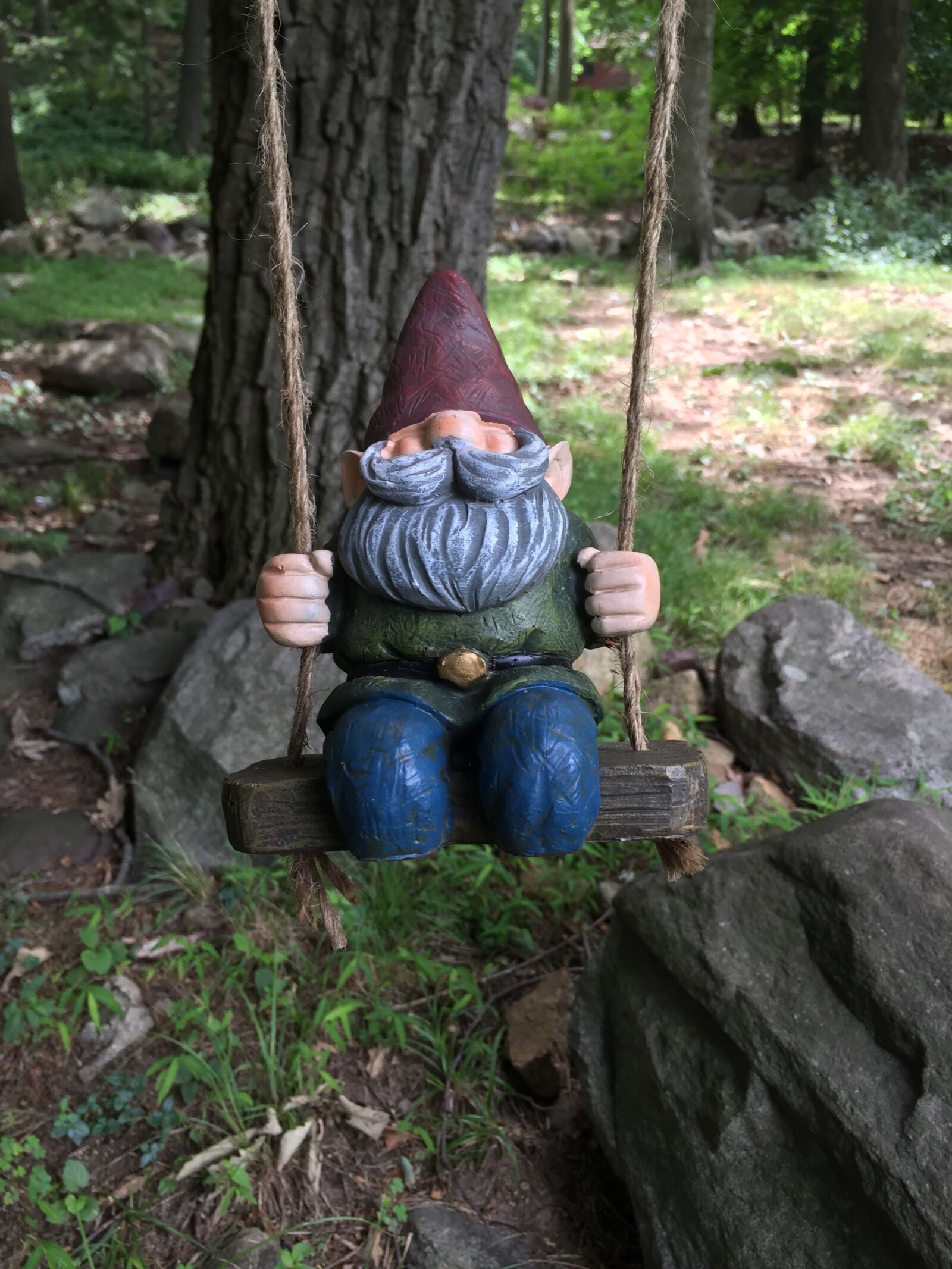 Apple iPhone 6 sample photo. Gnome, swing, dwarf photography
