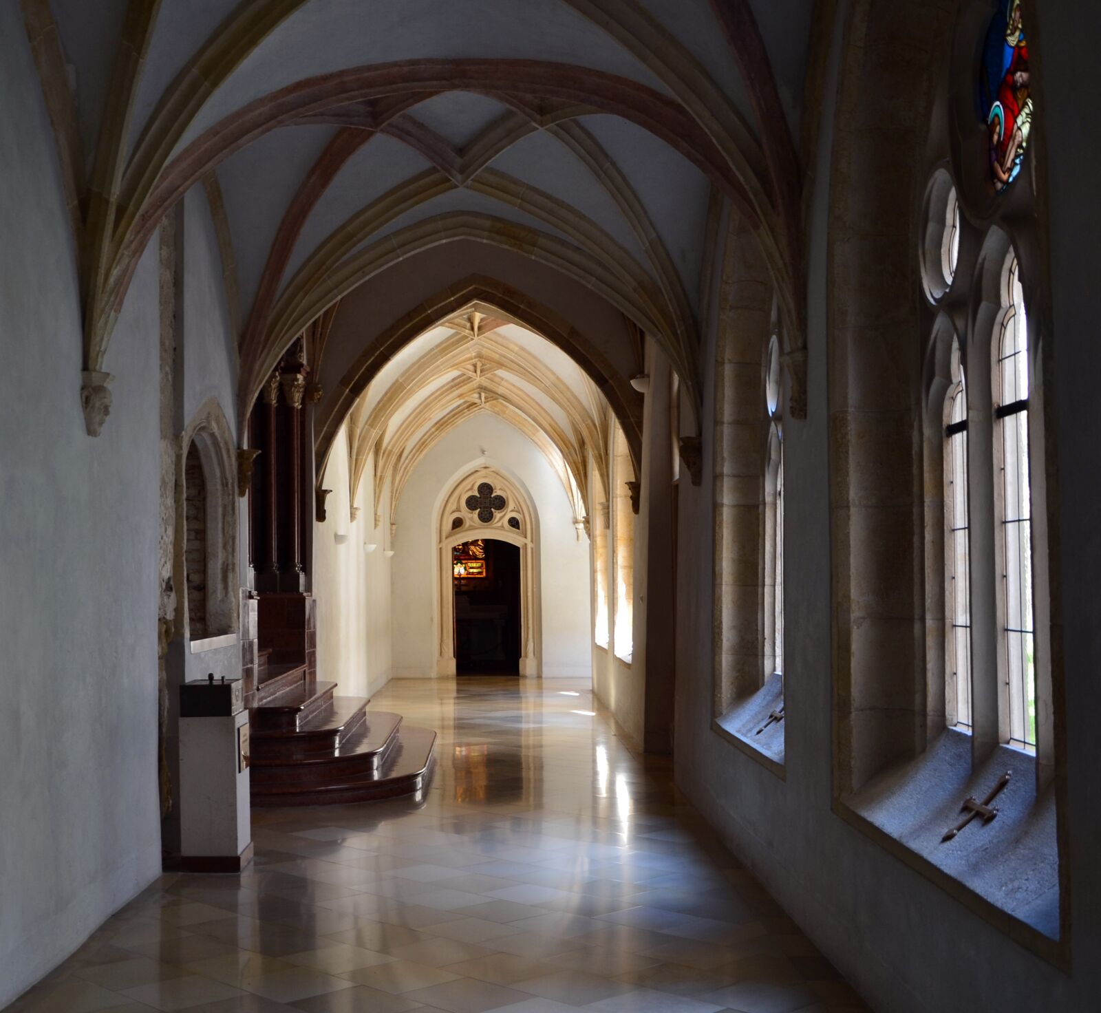 Nikon D3100 sample photo. Pannonhalma, monastery, corridor photography