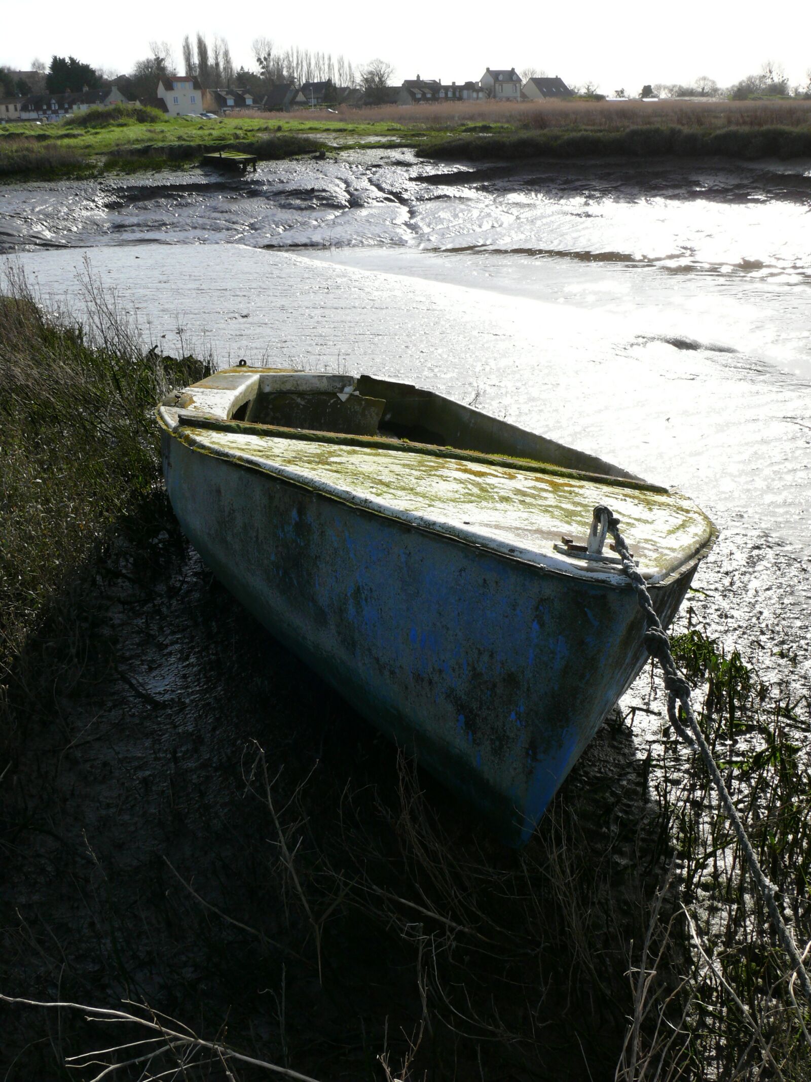 Panasonic DMC-FZ50 sample photo. Boat, marsh, sea photography