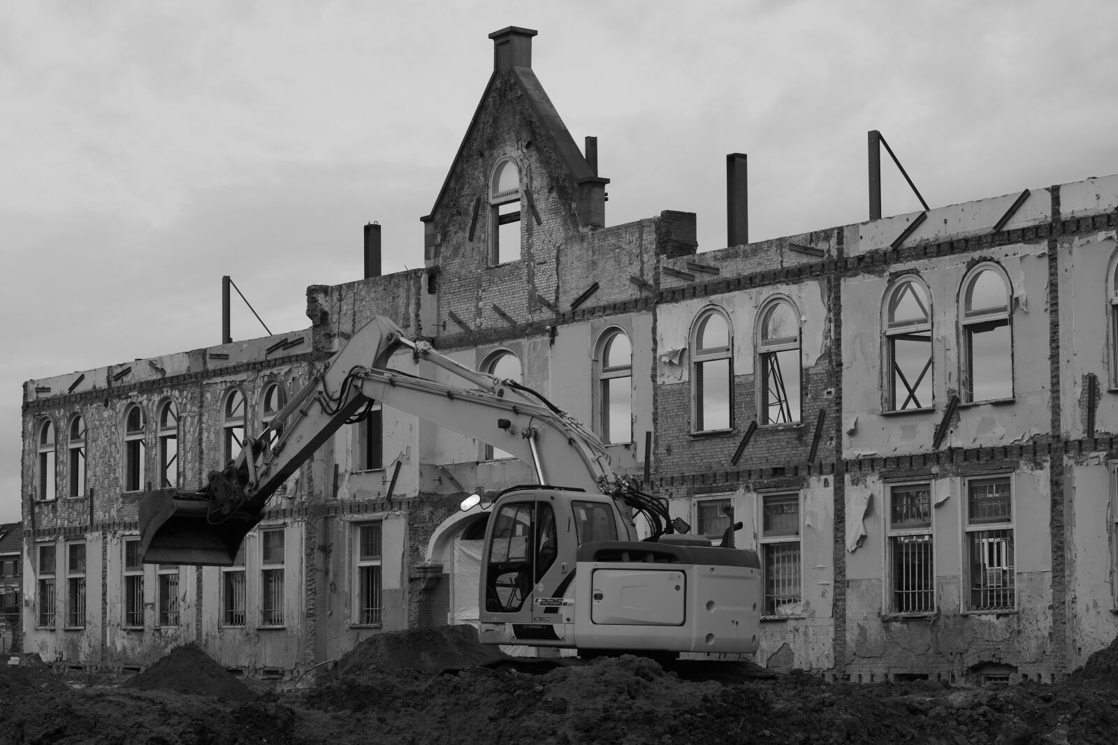 Nikon D7200 sample photo. Excavators, dig, facade photography