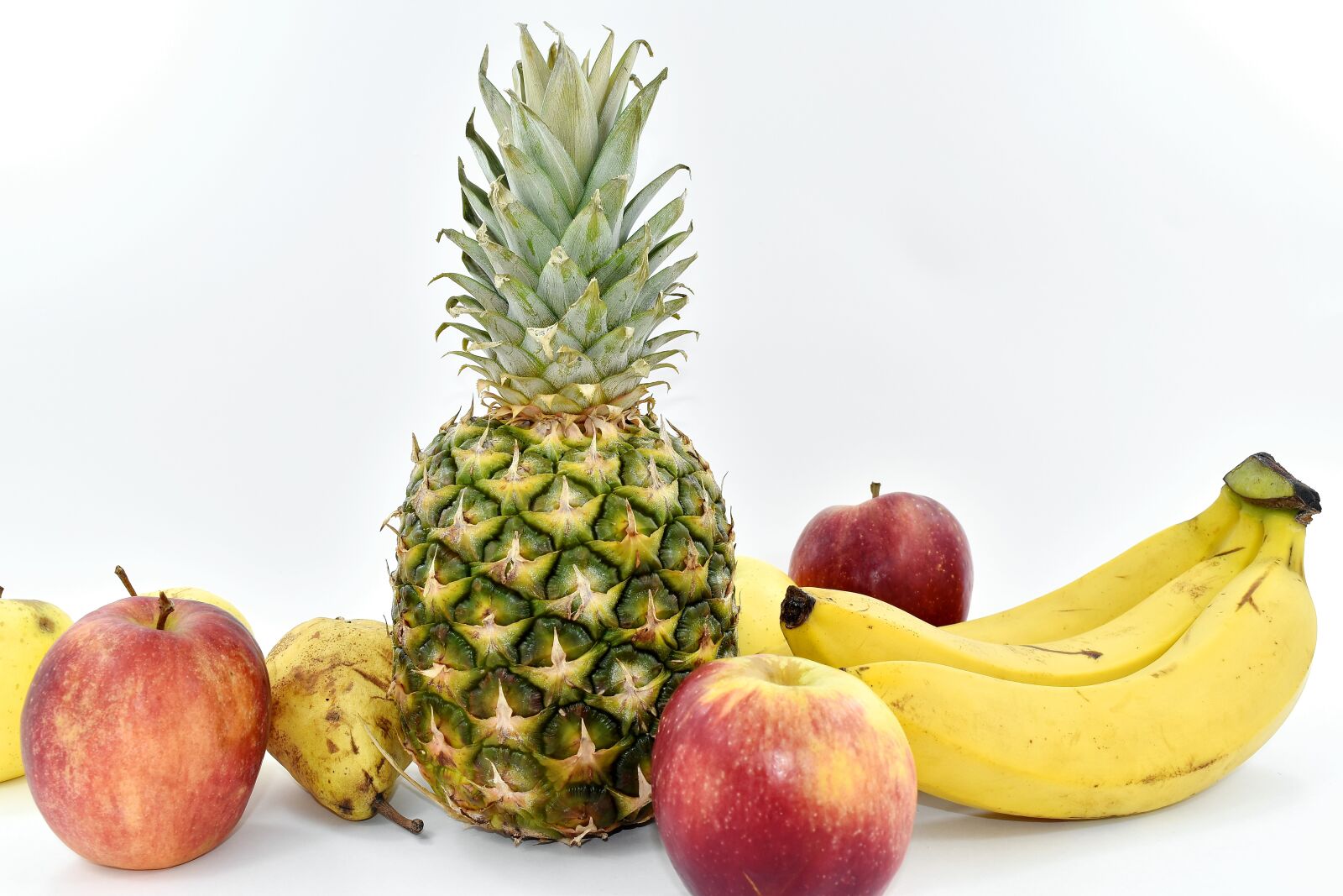 Nikon D5500 sample photo. Apples, banana, sweet, pineapple photography