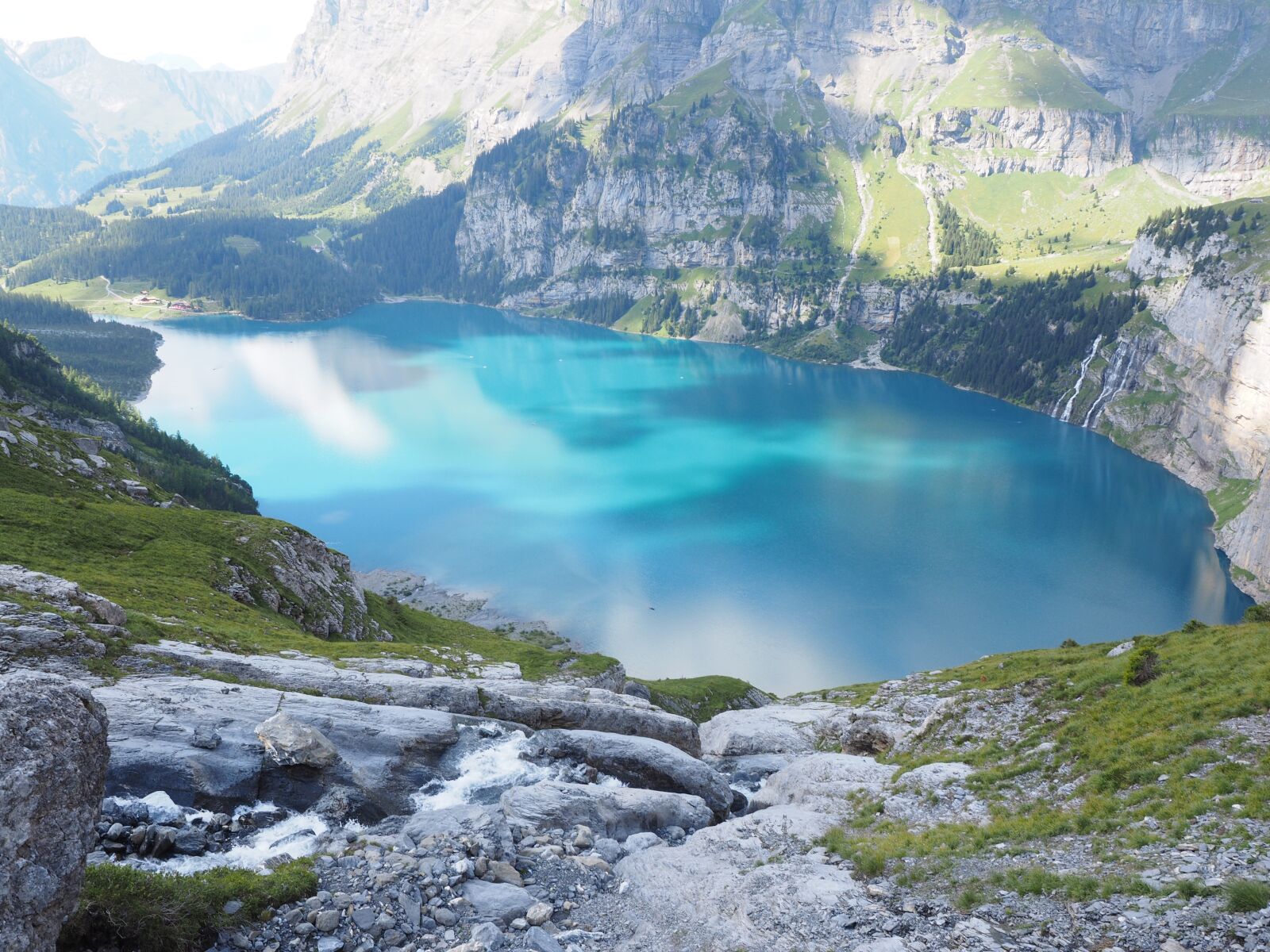 Olympus OM-D E-M1 + Olympus M.Zuiko Digital ED 12-40mm F2.8 Pro sample photo. Lake oeschinen, lake, switzerland photography