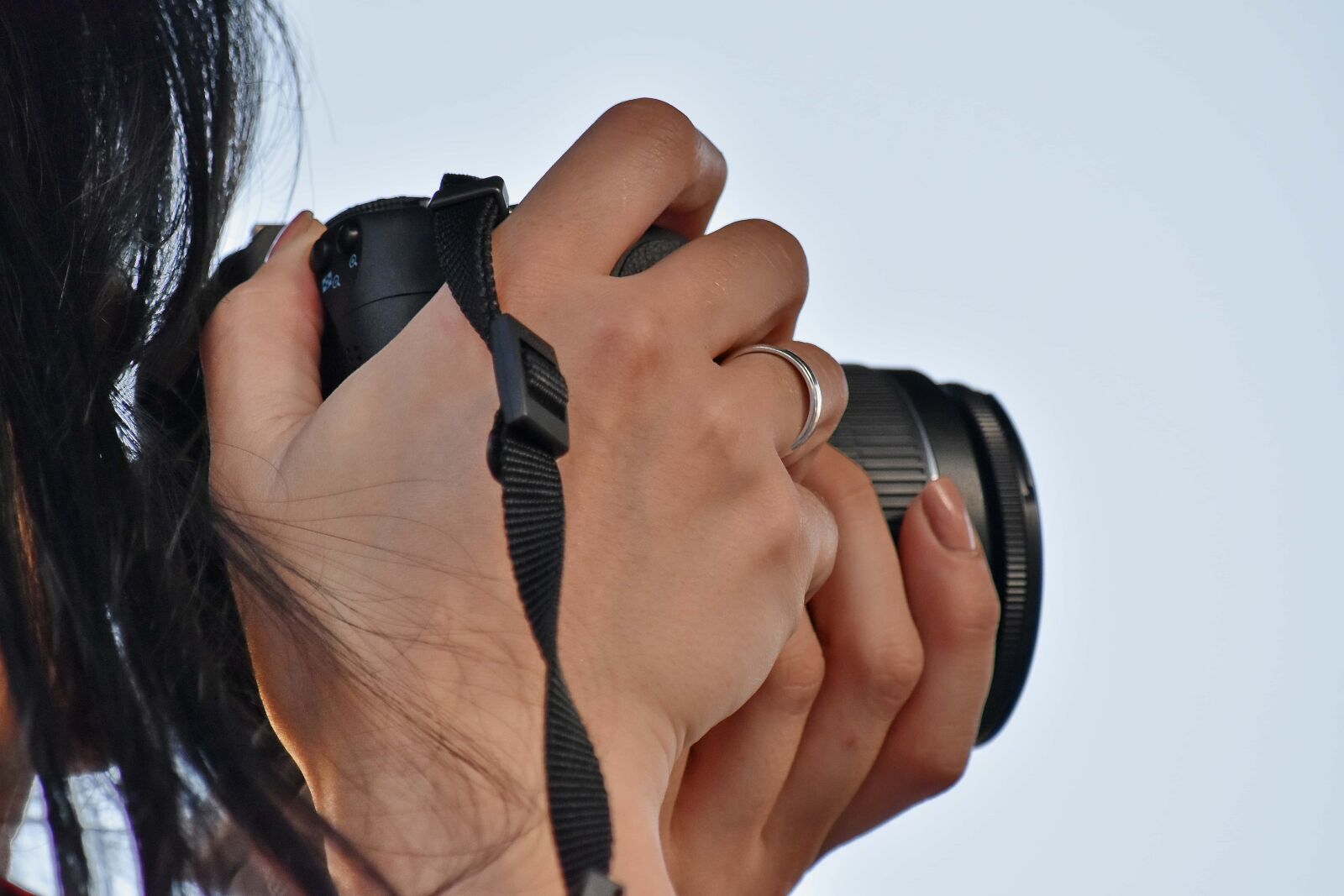 Nikon D5500 sample photo. Camera, hands, photographer, ring photography