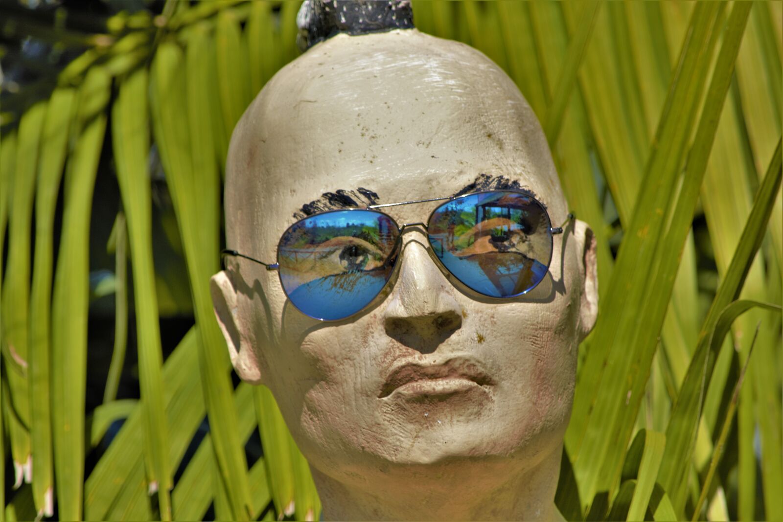Nikon D7100 sample photo. Creepy, statue, head photography