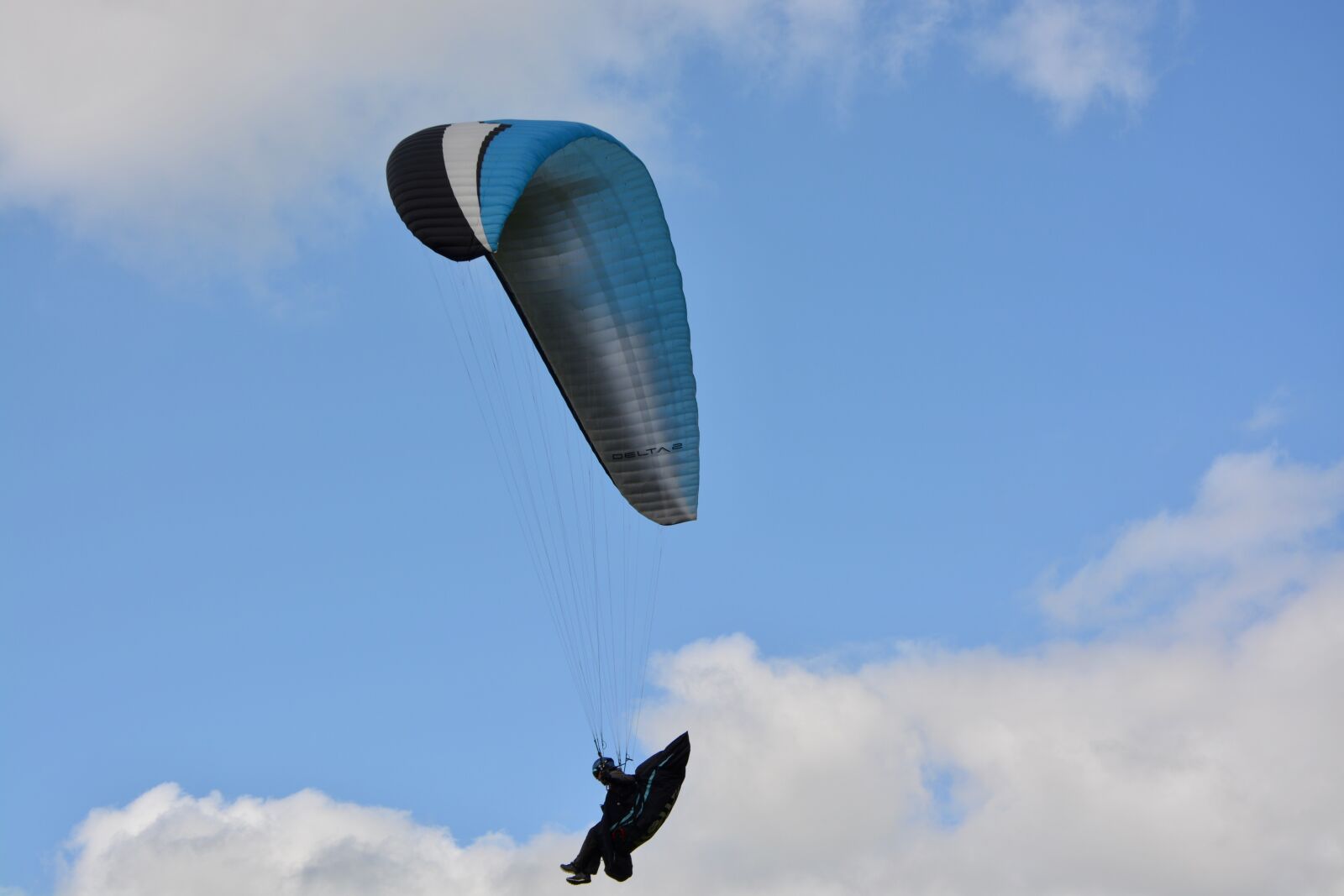 Nikon D5200 sample photo. Paragliding, paraglider, wing blue photography